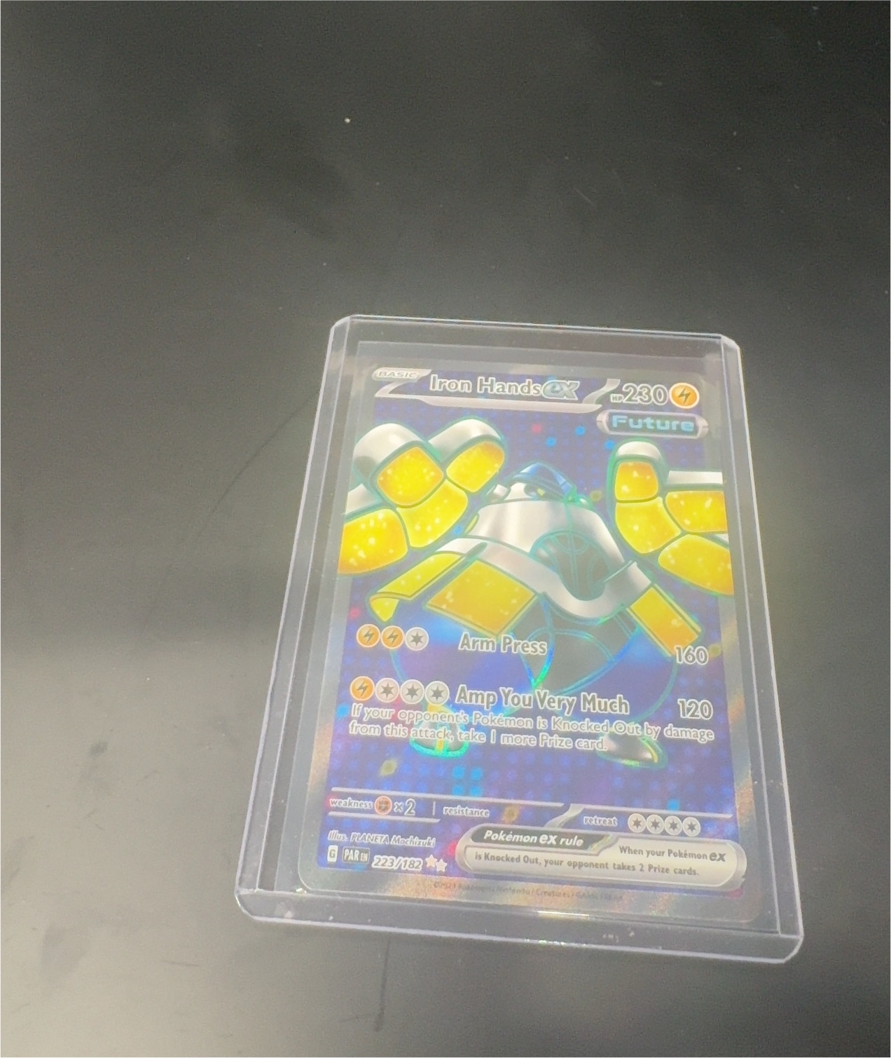 2023 Pokémon Paradox Rift #223 Iron Hands ex — front