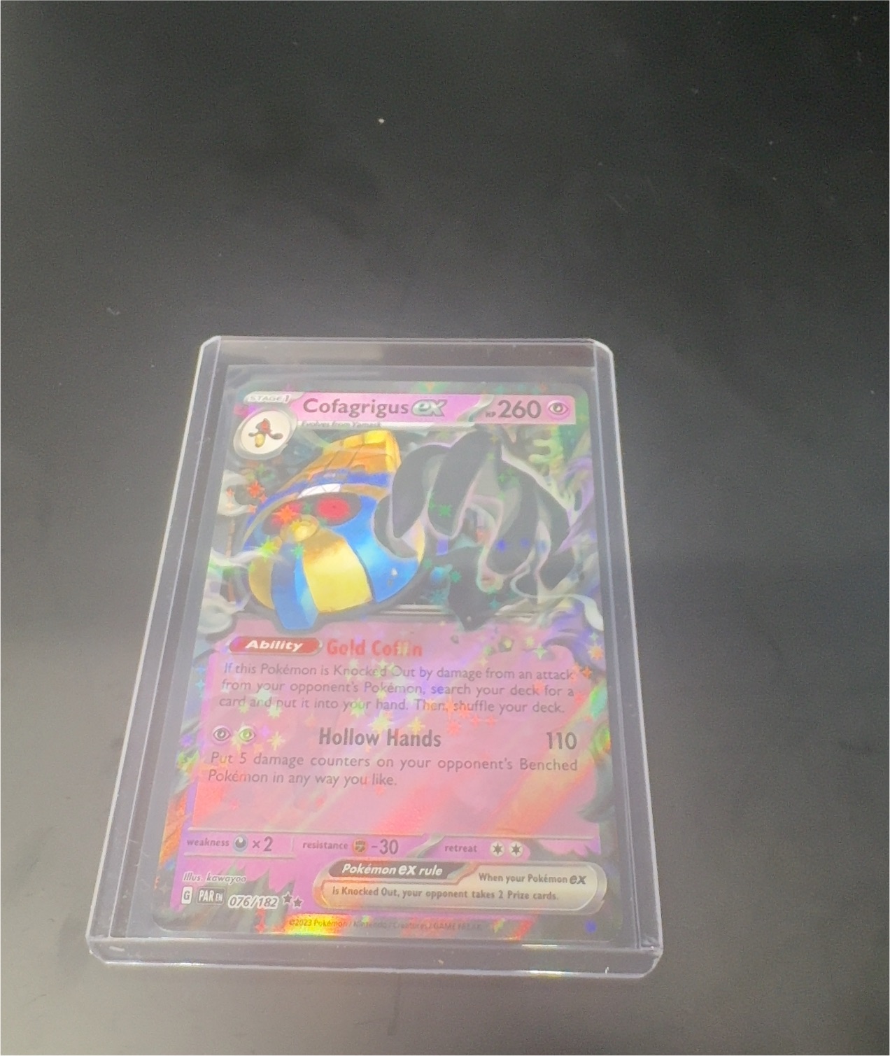 2023 Pokémon Paradox Rift #076 Cofagrigus ex — front