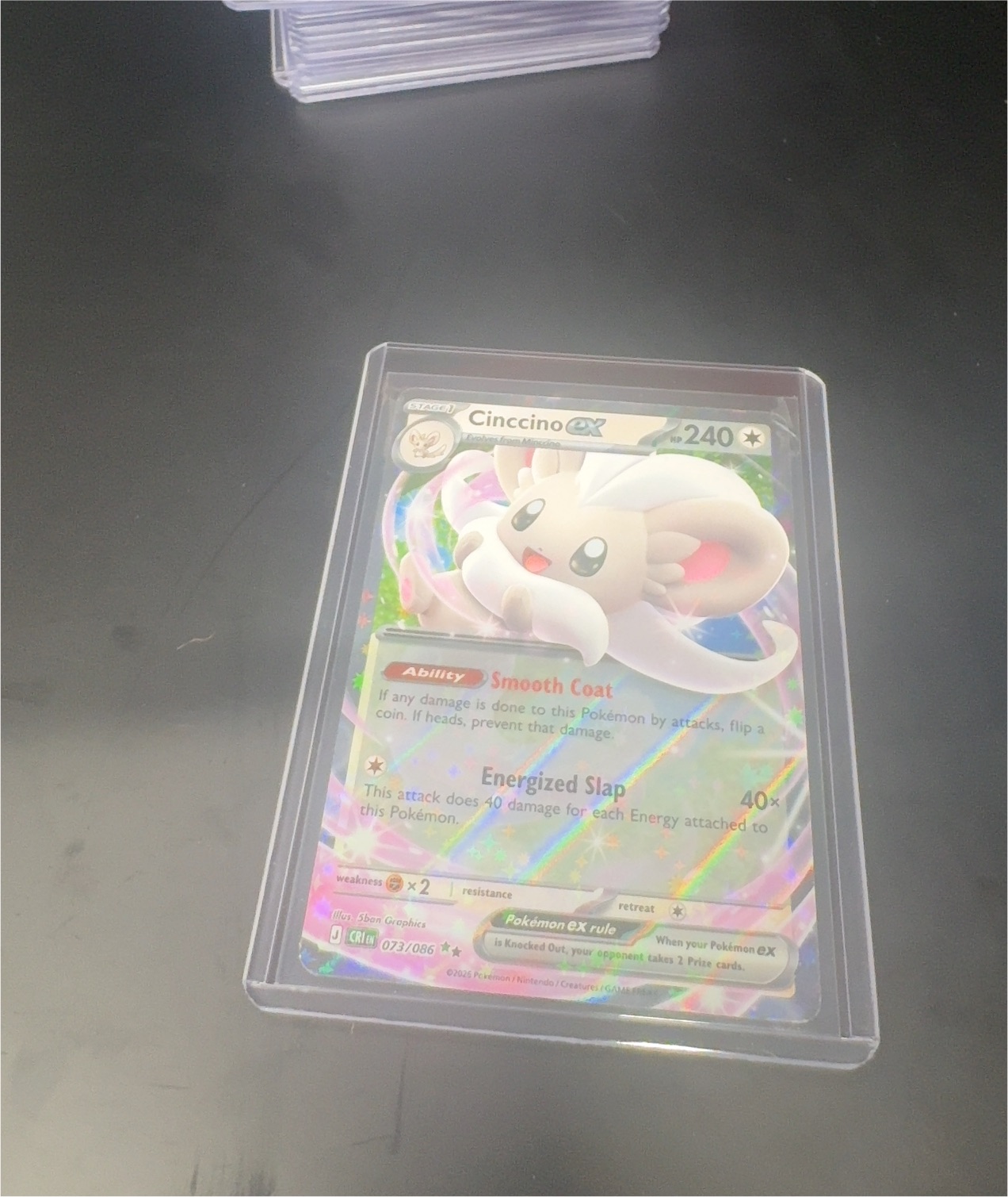 2025 Pokémon Black Bolt #073 Cinccino ex — front