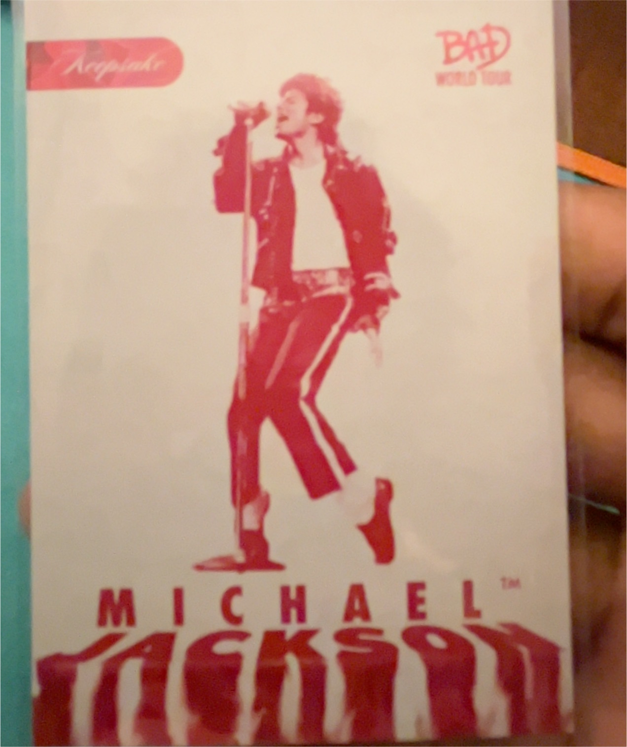 1988 Michael Jackson Bad World Tour Promotional Card — front