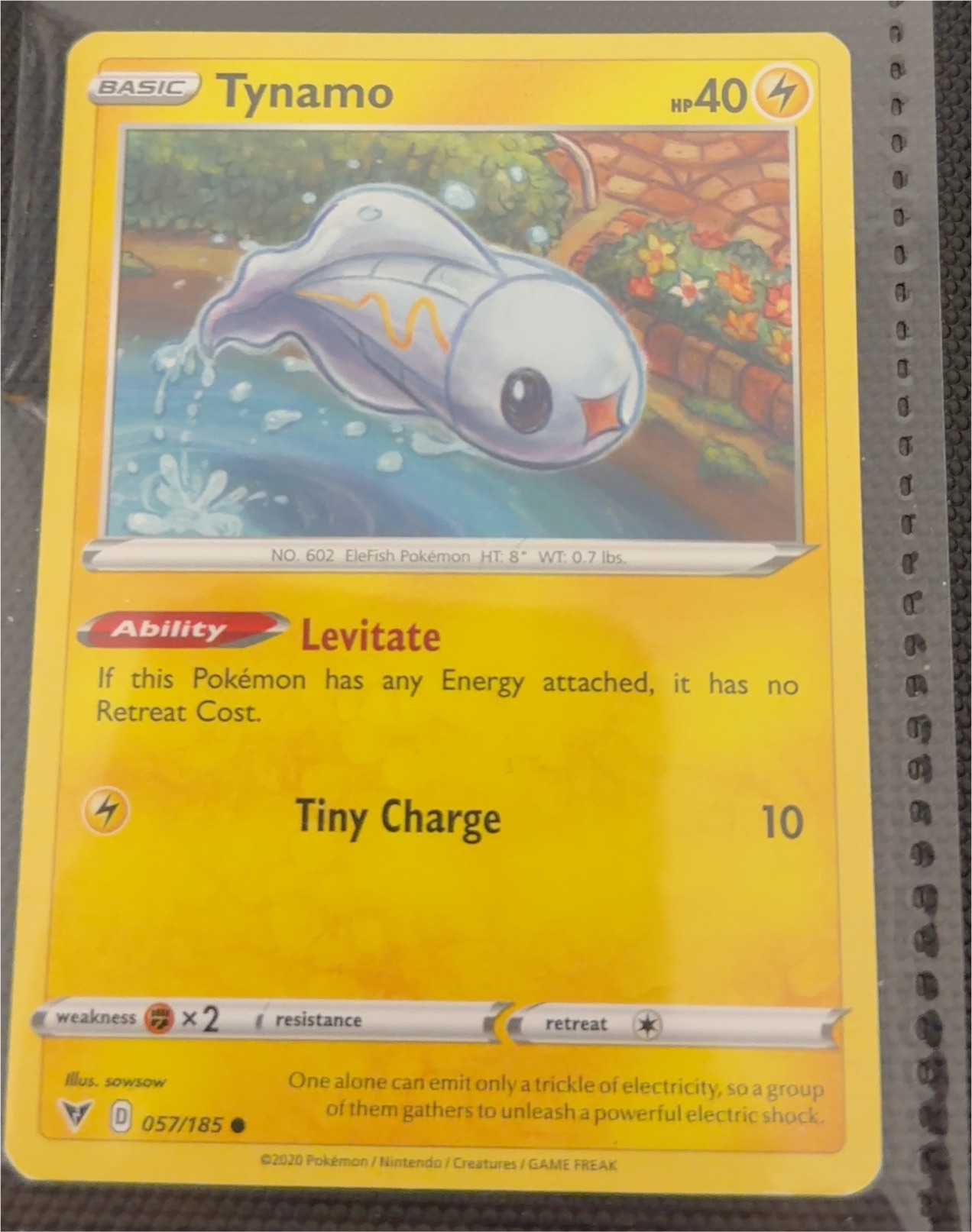 2020 Pokémon Darkness Ablaze #057 Tynamo — front