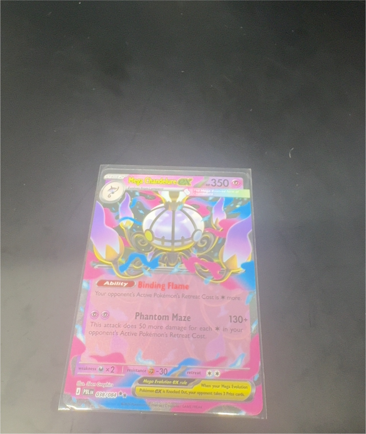 2025 Pokémon Mega Evolution—Phantasmal Flames #038 Mega Chandelure ex — front