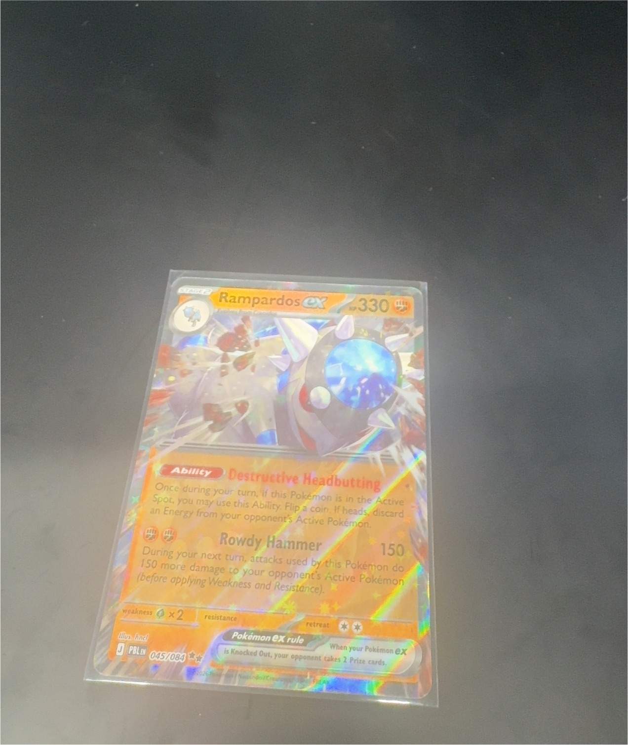 2025 Pokémon #045 Rampardos ex — front
