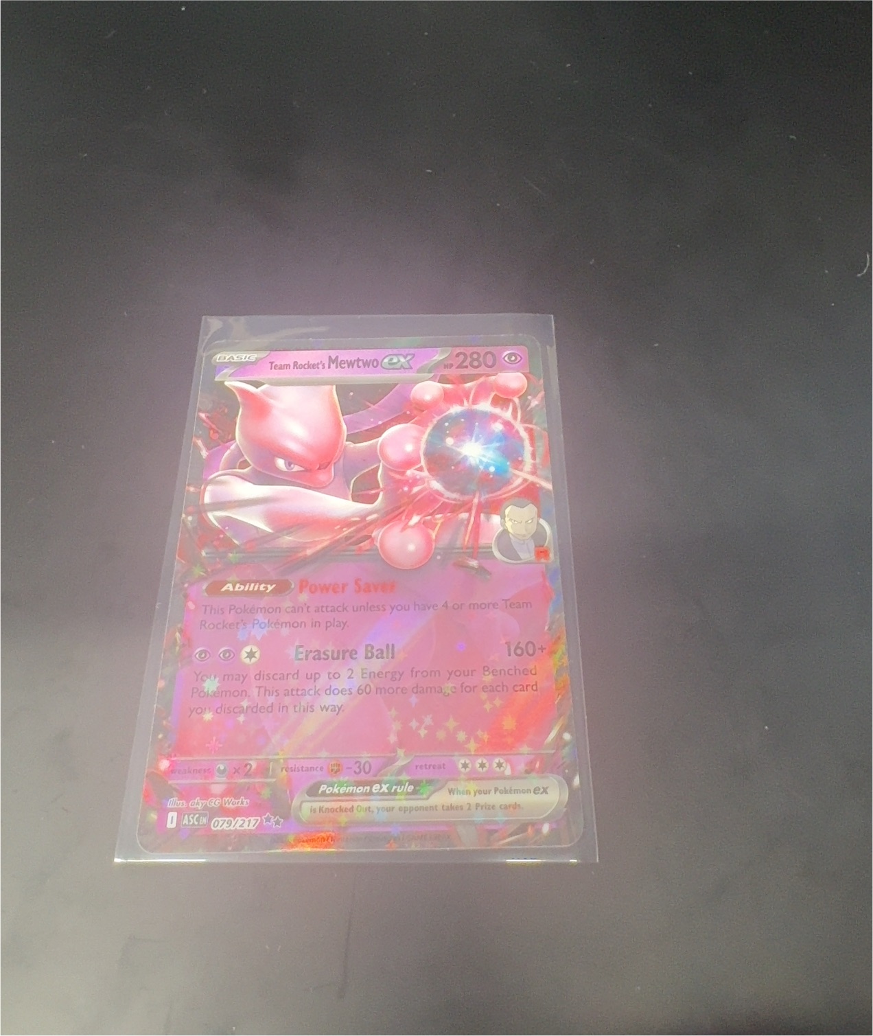 2025 Pokémon Destined Rivals #079 Team Rocket's Mewtwo ex — front