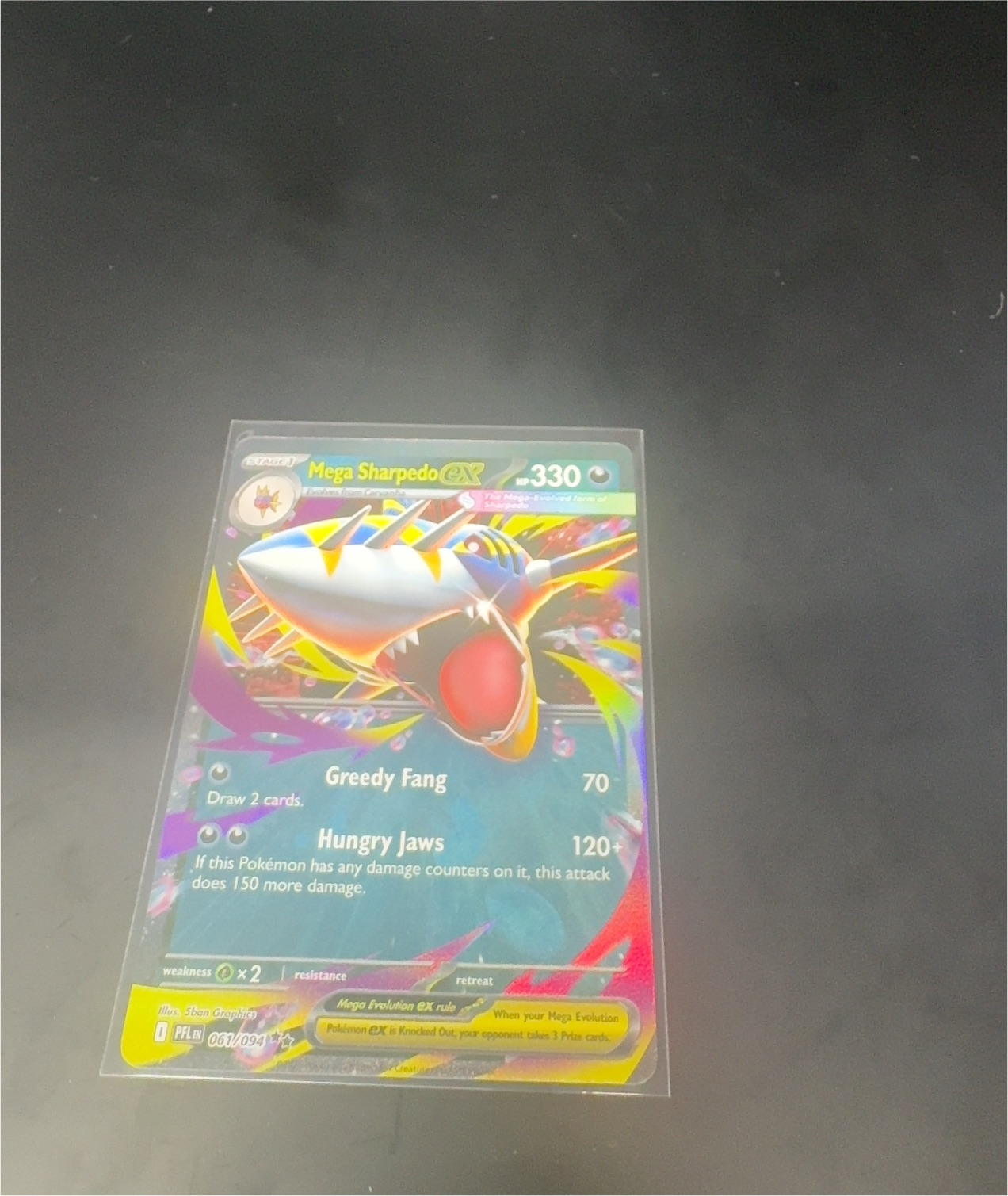 2025 Pokémon Mega Evolution—Phantasmal Flames #061 Mega Sharpedo ex — front