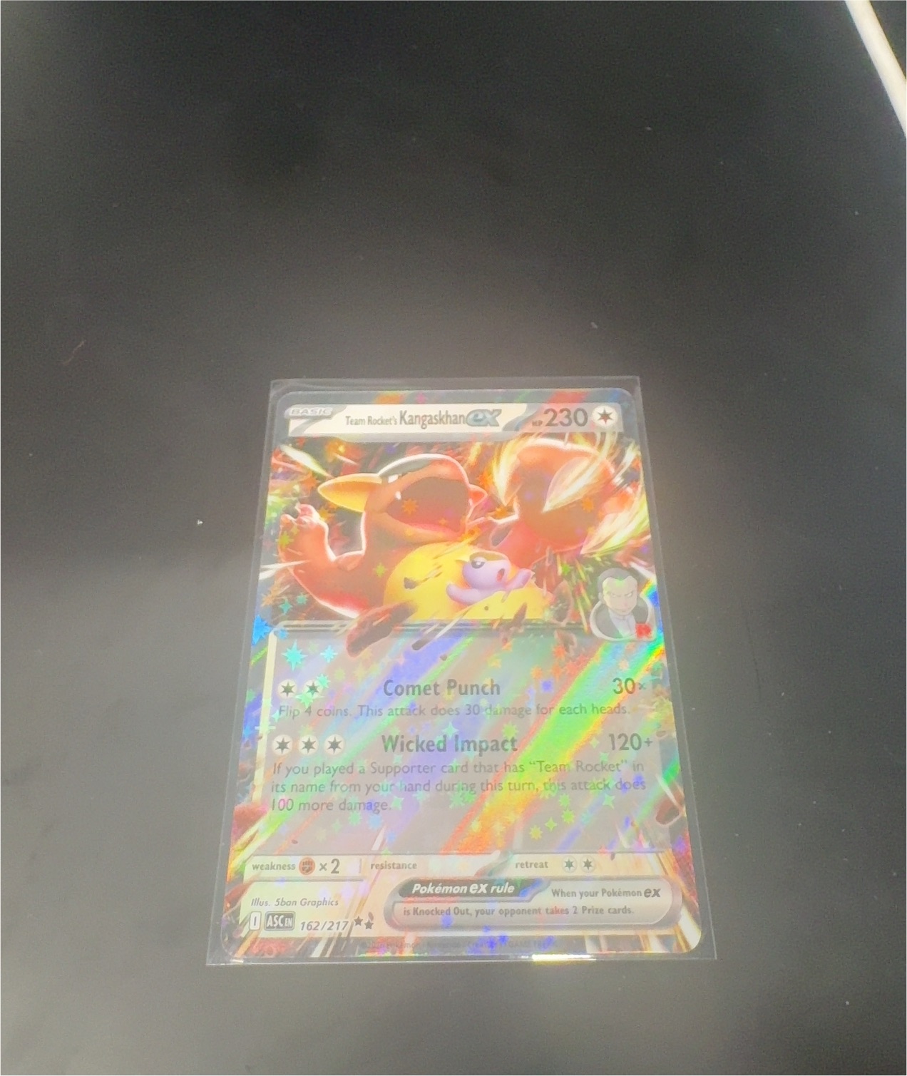 2025 Pokémon Destined Rivals #162 Team Rocket's Kangaskhan ex — front