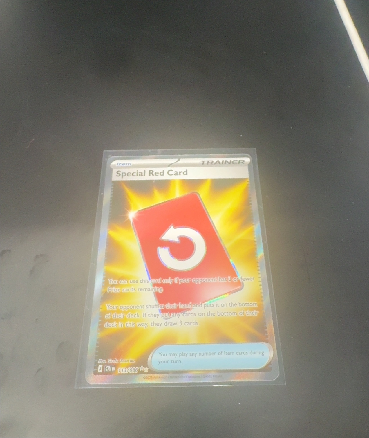 2017 Pokémon Crimson Invasion #113 Special Red Card — front