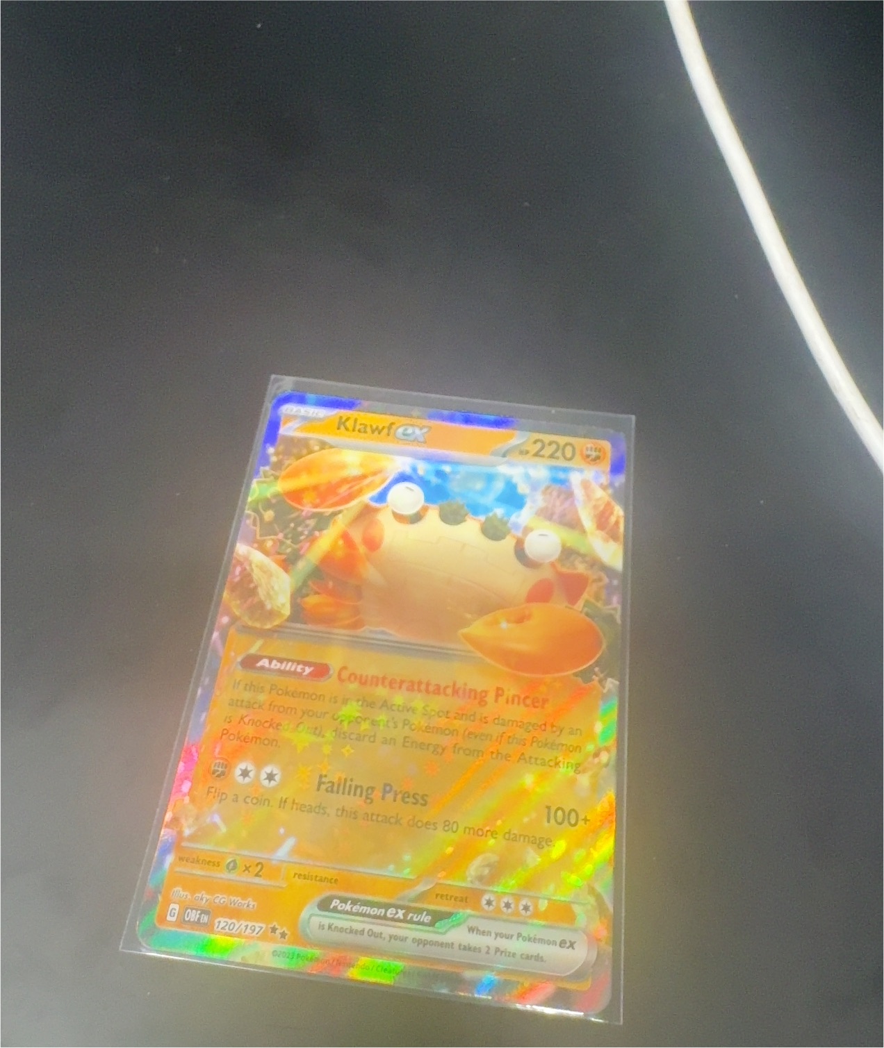 2023 Pokémon Obsidian Flames #120 Klawf ex — front