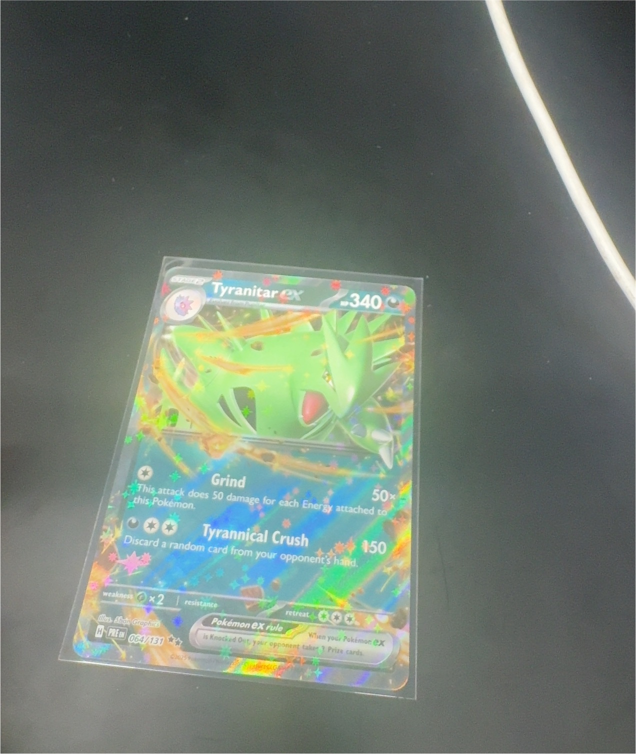 2025 Pokémon Mega Evolution—Phantasmal Flames #064 Tyranitar ex — front
