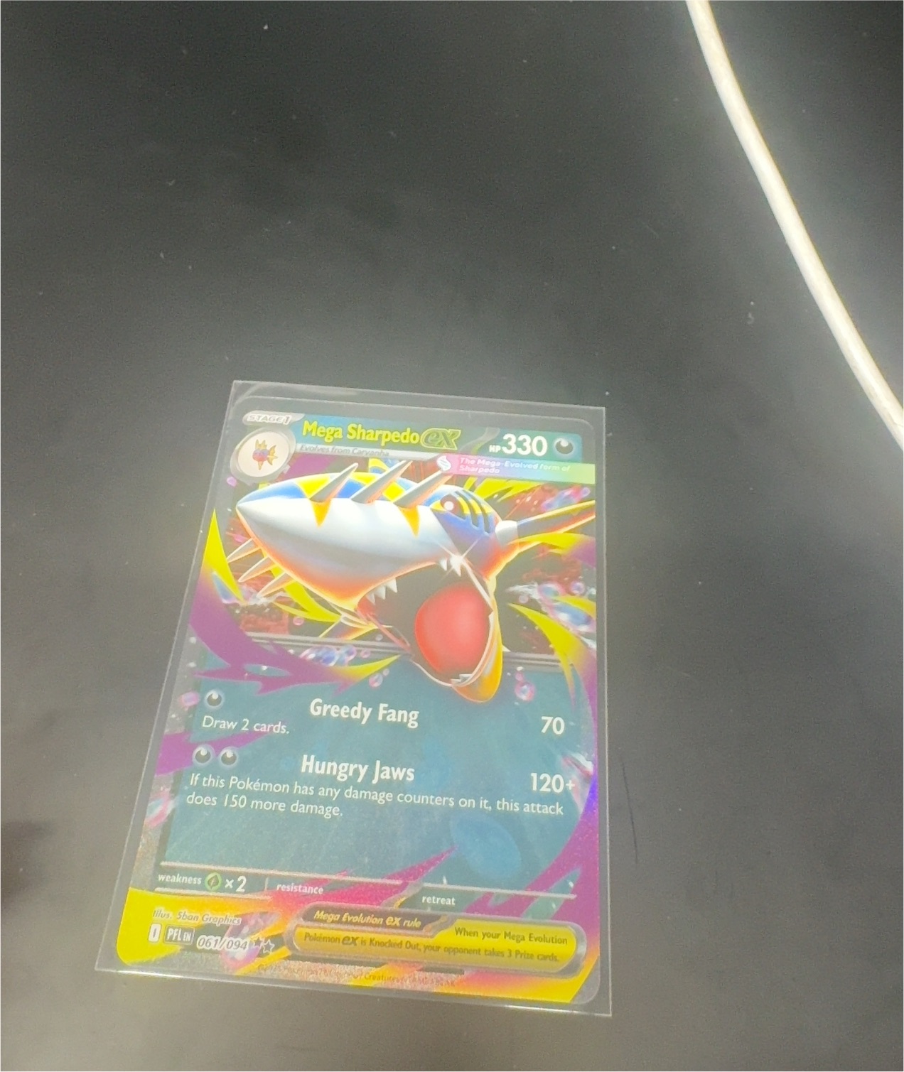 2025 Pokémon Mega Evolution #061 Mega Sharpedo ex — front