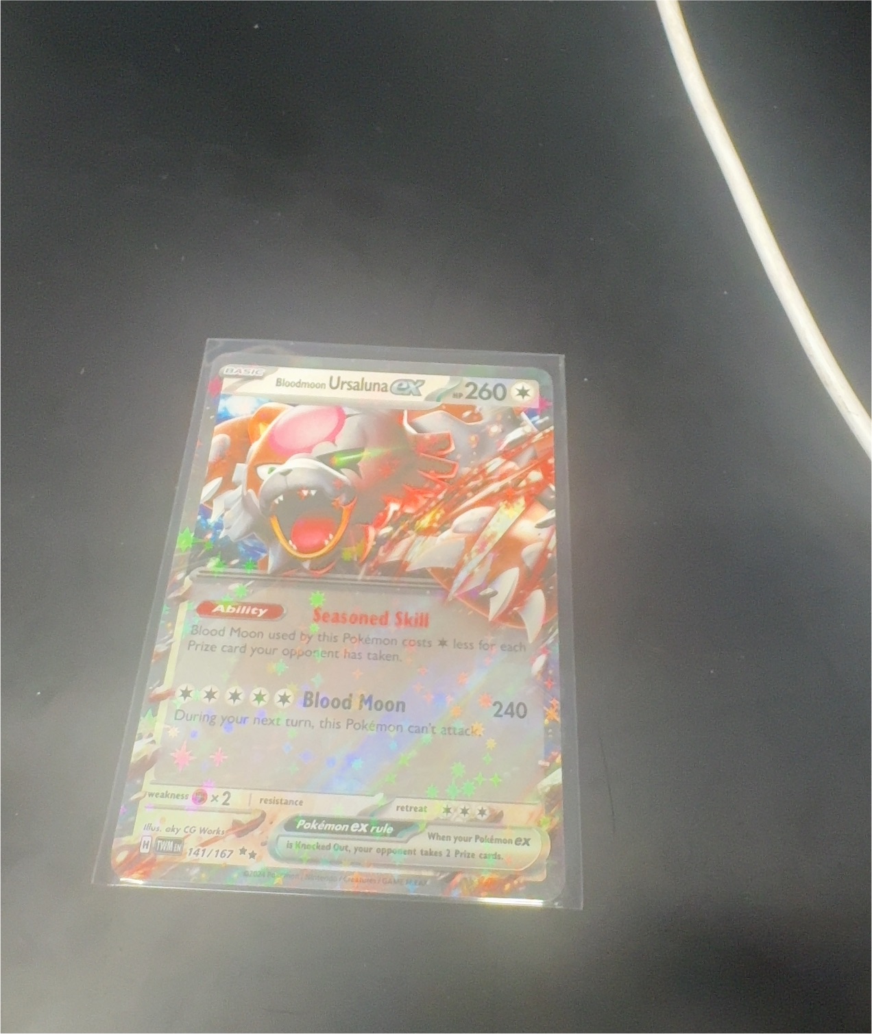 2024 Pokémon Twilight Masquerade #141 Bloodmoon Ursaluna ex — front