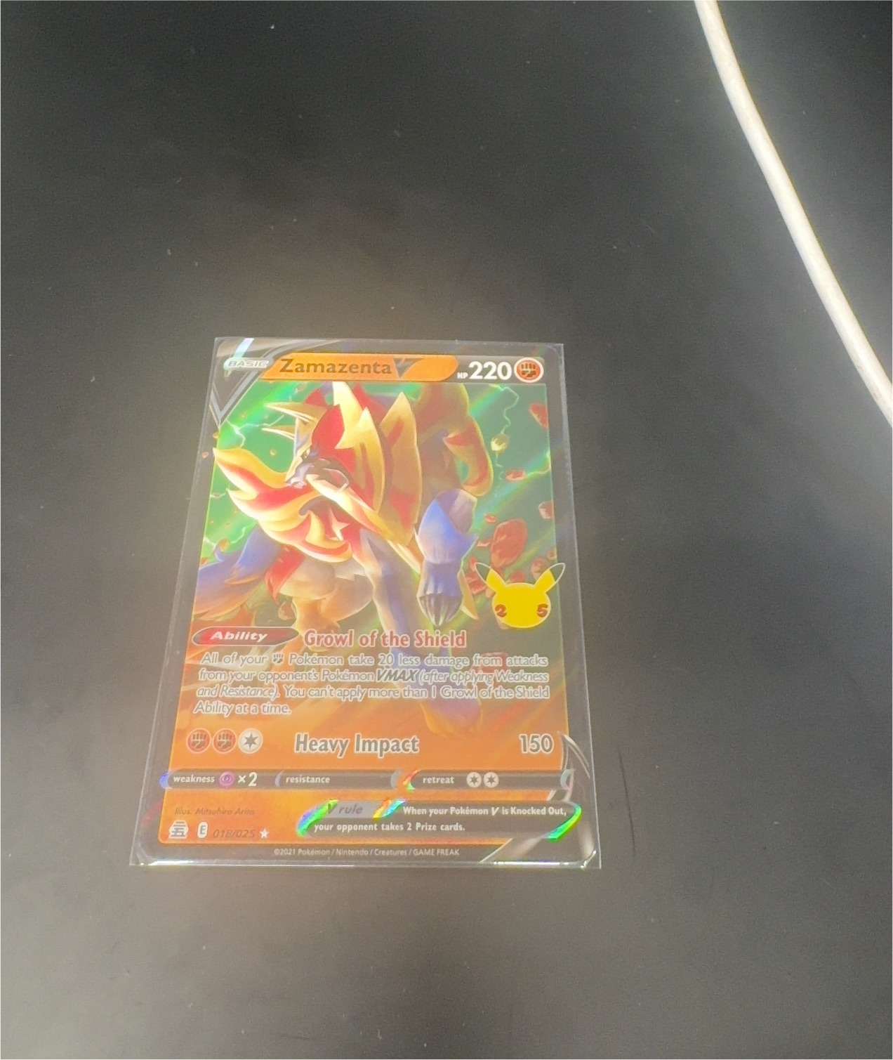 2021 Pokémon Celebrations #018 Zamazenta V — front