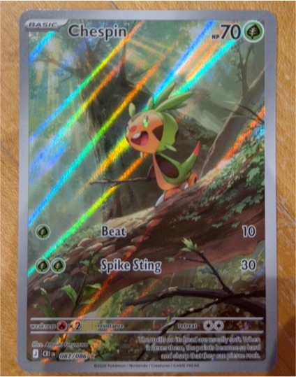 2014 Pokémon XY #7 Chespin — front