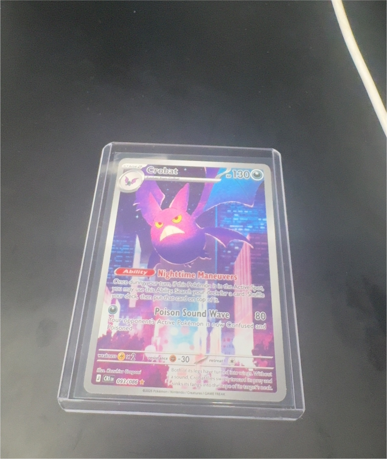2025 Pokémon Black Bolt #093 Crobat ex — front