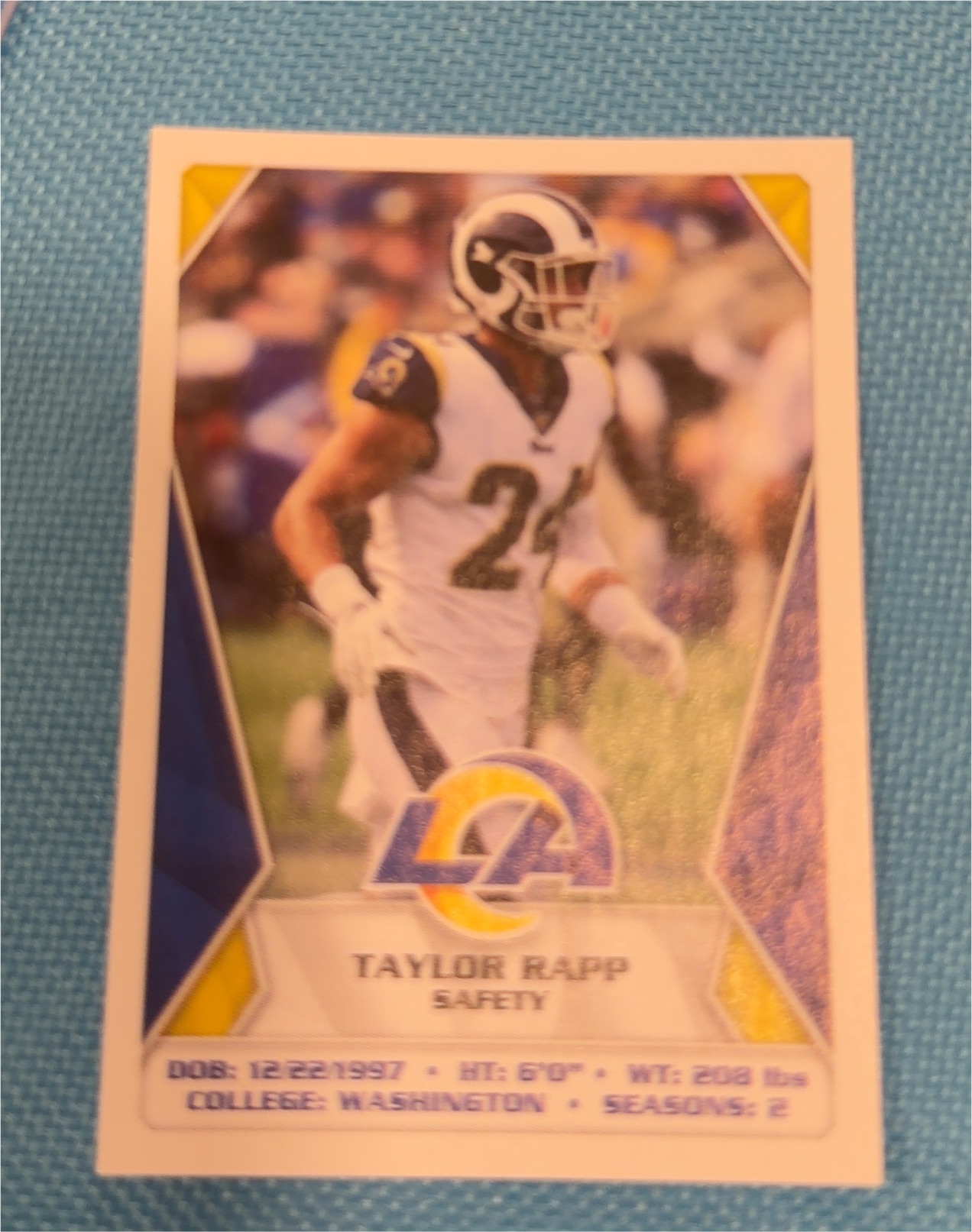 2019 Panini Elite Draft Picks Taylor Rapp — front