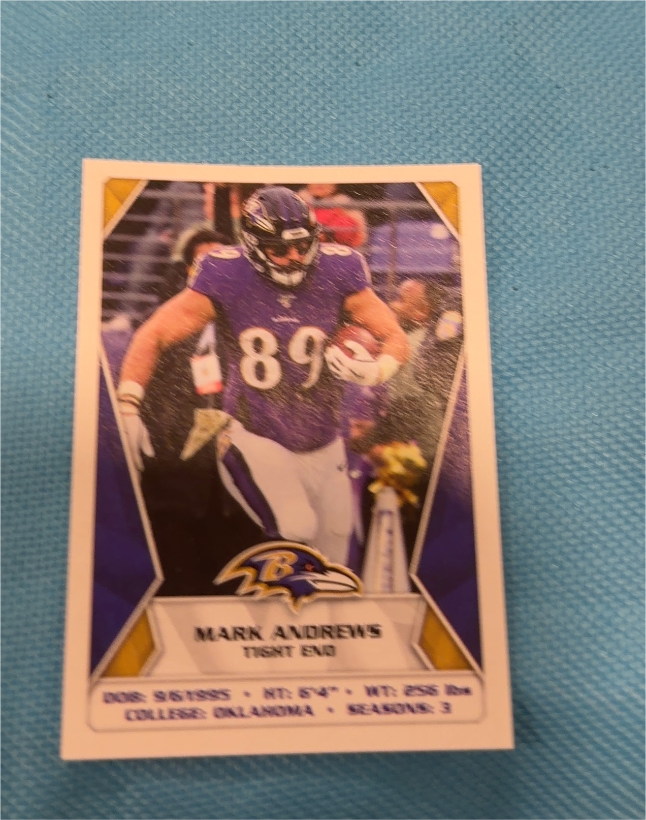 2020 Baltimore Ravens Mark Andrews — front