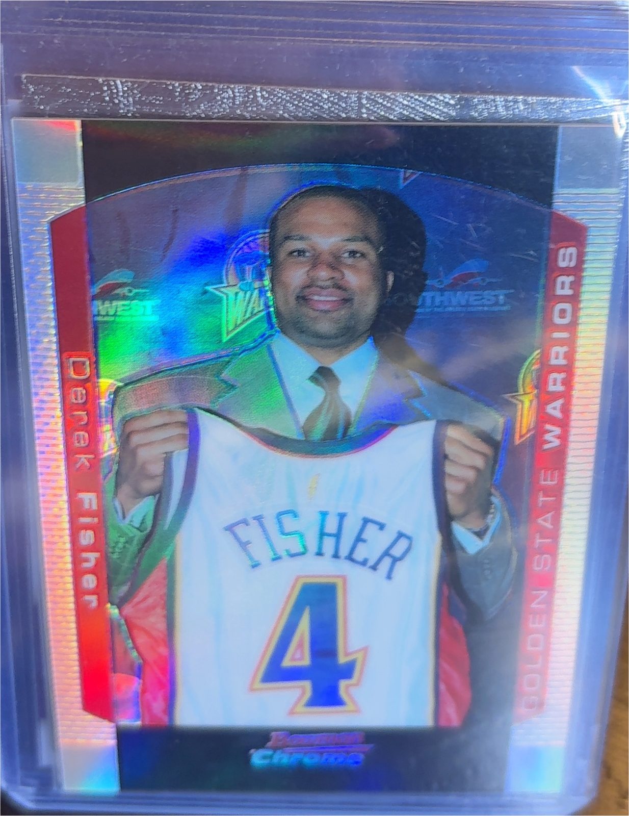1996 Topps Chrome #131 Derek Fisher — front