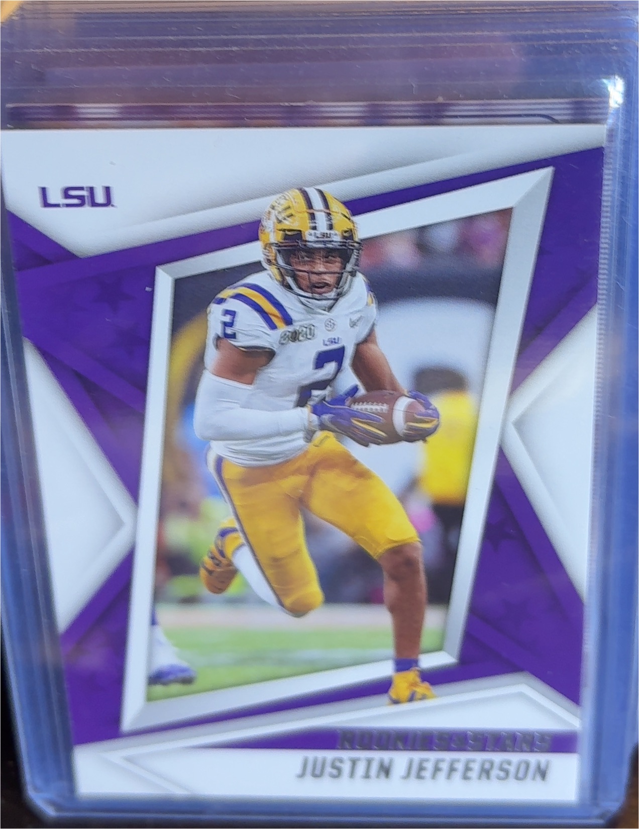 2020 Panini Playoff Draft Picks Justin Jefferson — front
