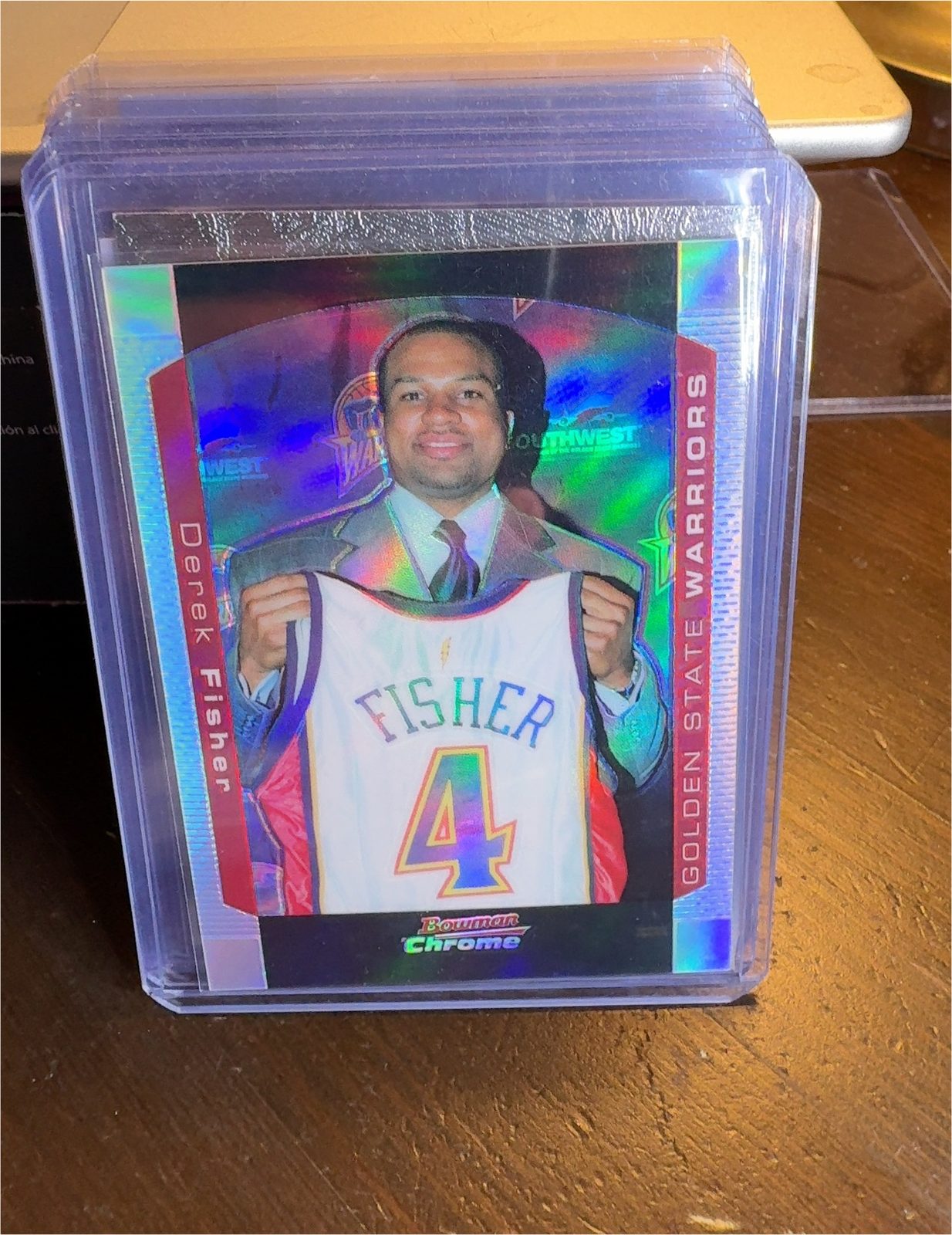 1996 Bowman Chrome #117 Derek Fisher — front
