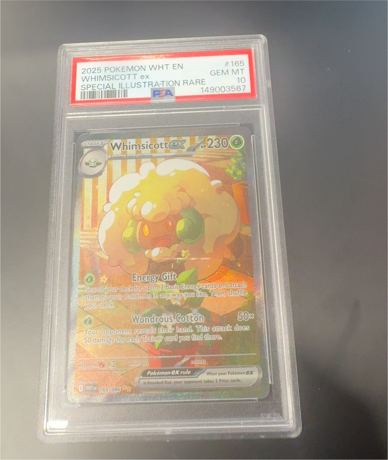2025 Pokémon White Flare #165 Whimsicott ex — front