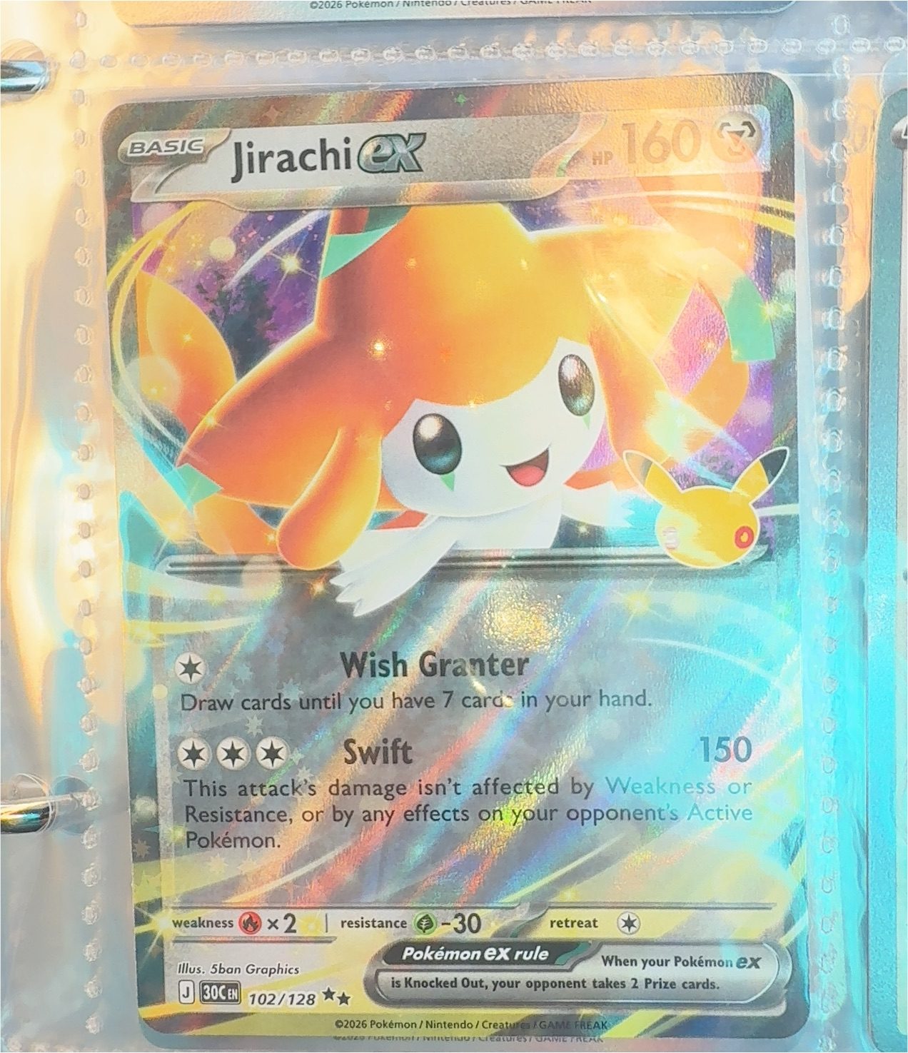2026 Pokémon #102 Jirachi ex — front