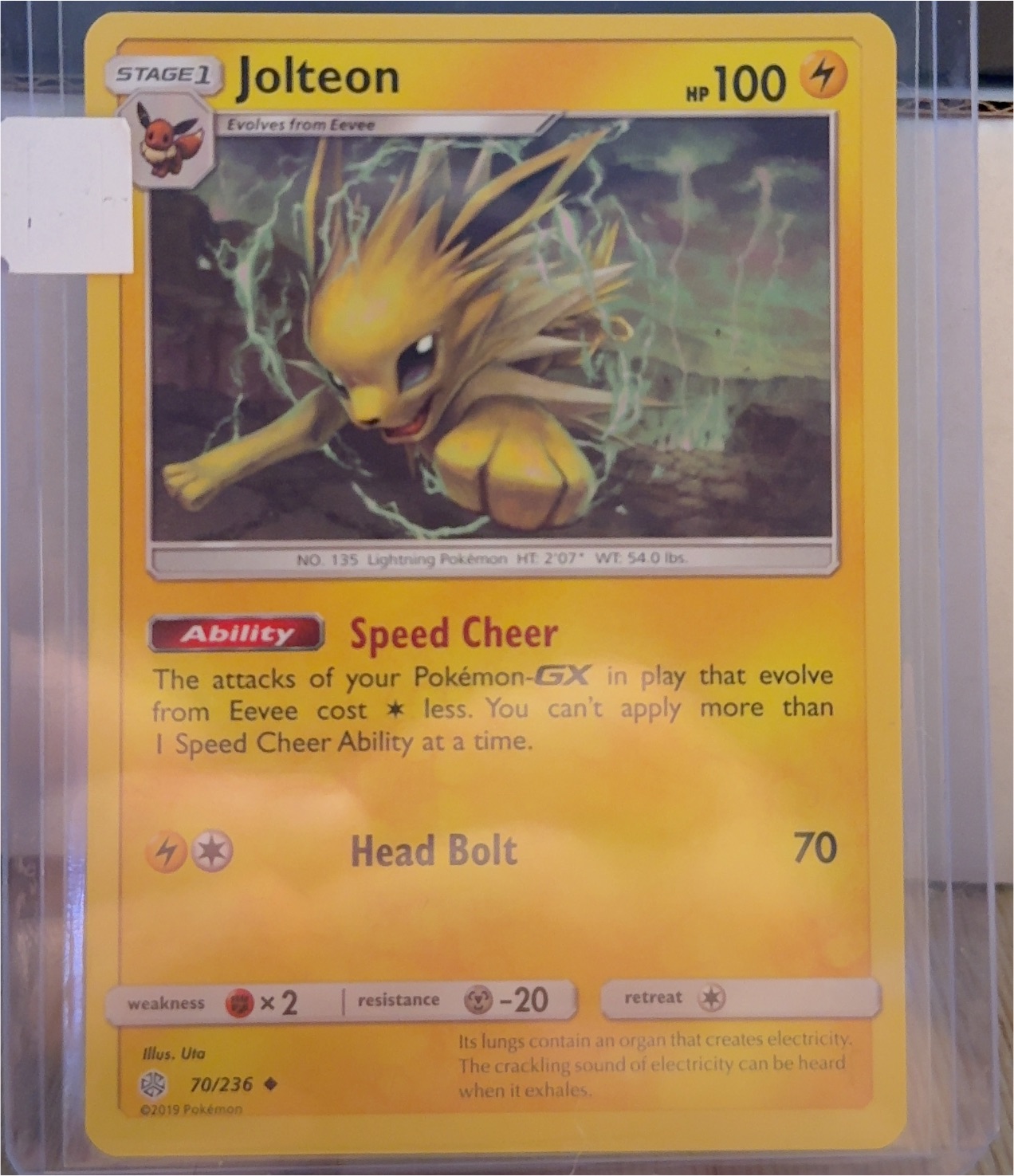 2019 Pokémon #70 Jolteon — front