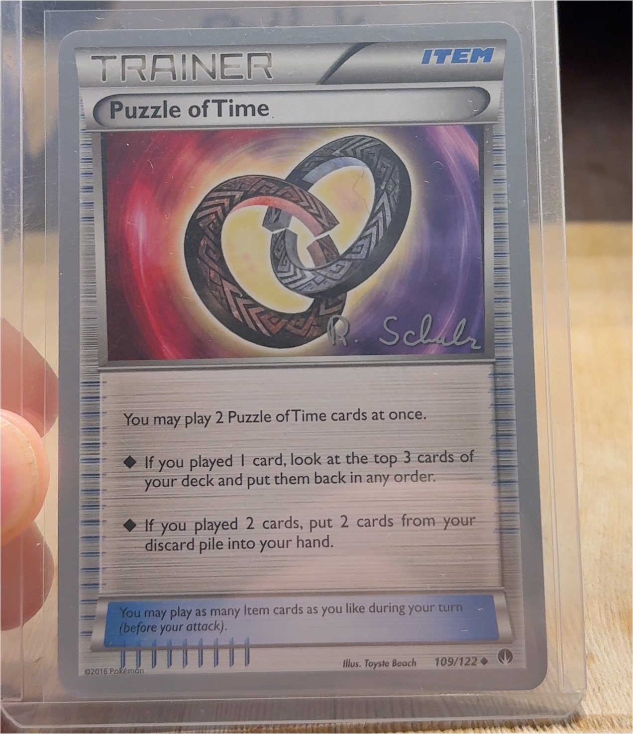 2016 Pokémon XY—BREAKpoint #109 Puzzle of Time — front
