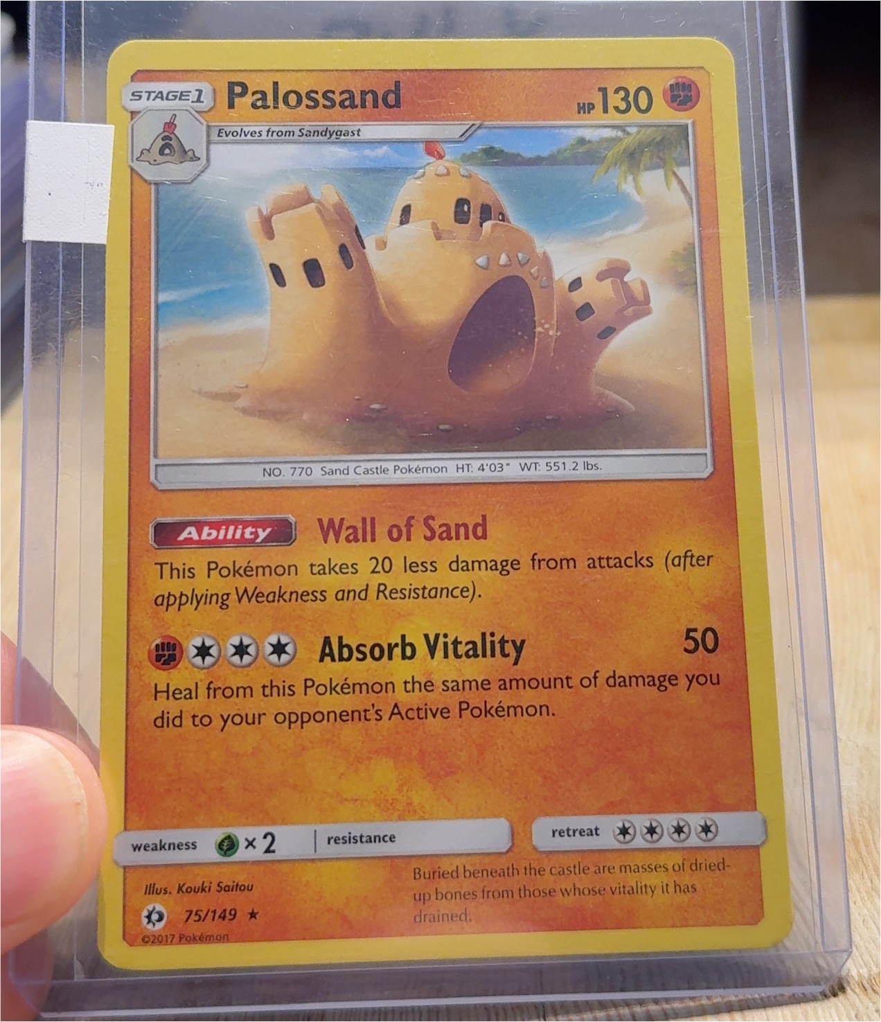 2017 Pokémon Sun & Moon #75 Palossand — front