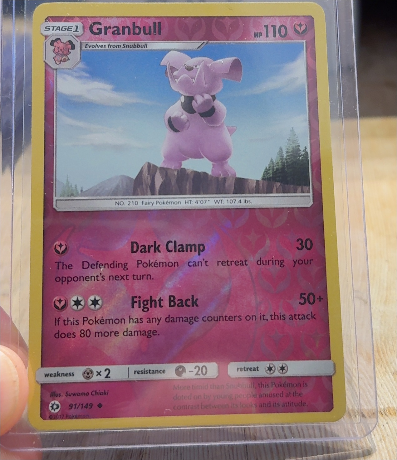 2017 Pokémon Sun & Moon #91 Granbull — front