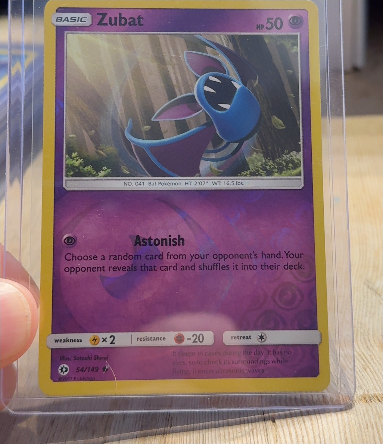 2017 Pokémon #54 Zubat — front