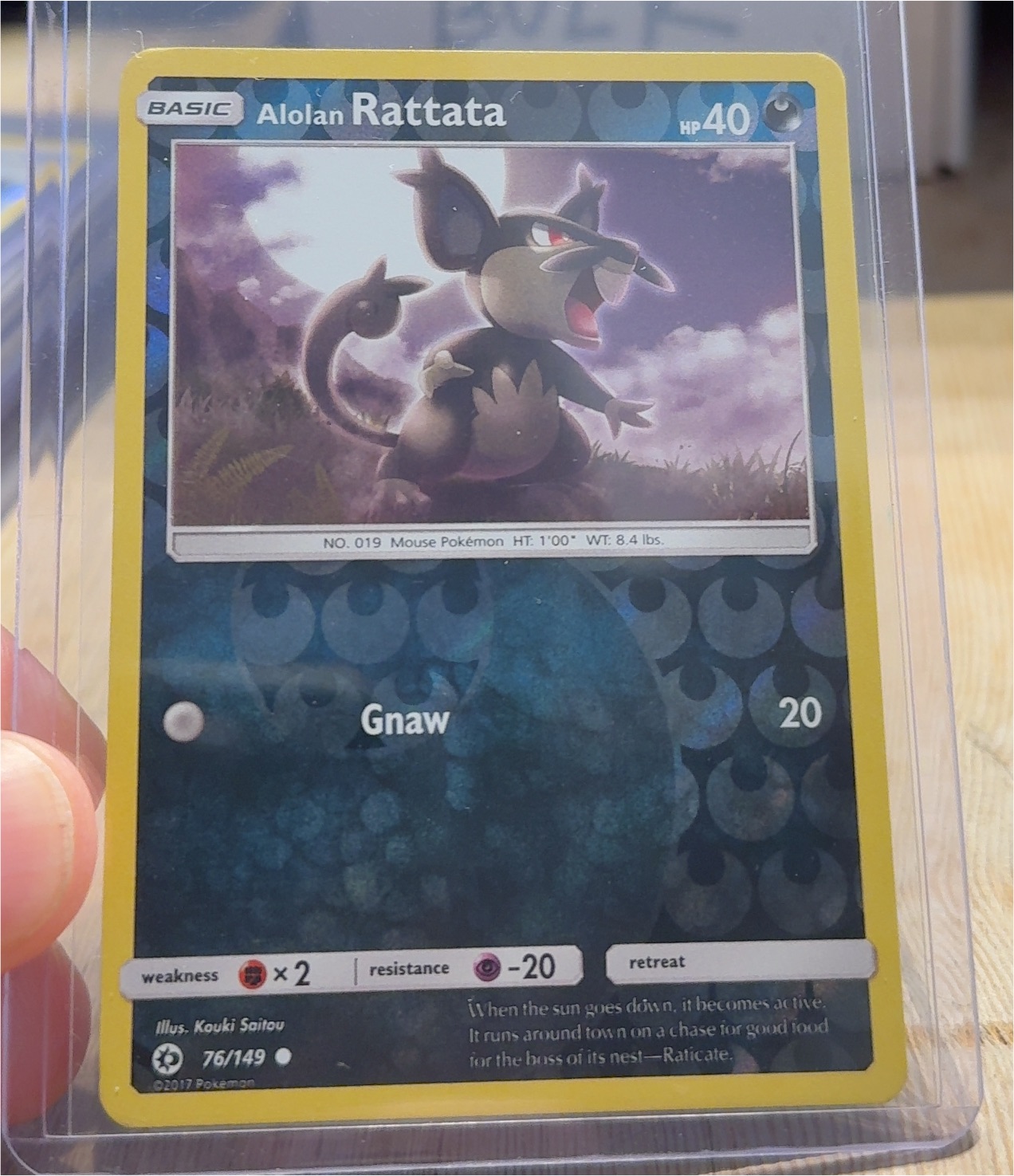 2017 Pokémon Sun & Moon #76 Alolan Rattata — front