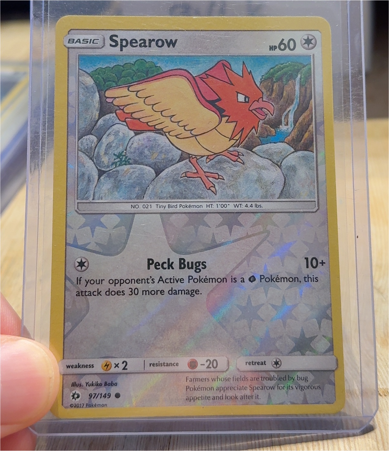 2017 Pokémon #97 Spearow — front