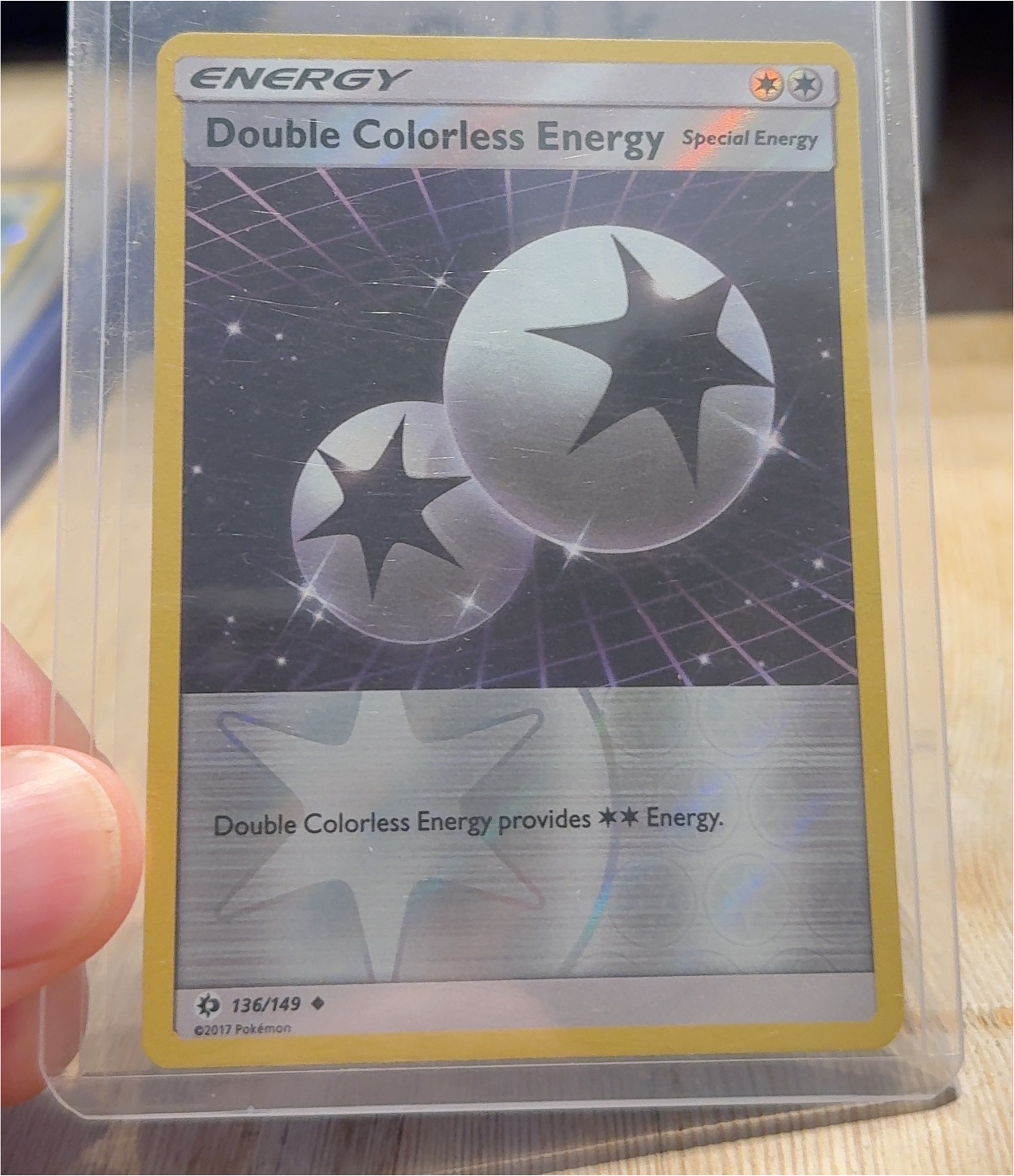 2017 Pokémon Sun & Moon #136 Double Colorless Energy — front