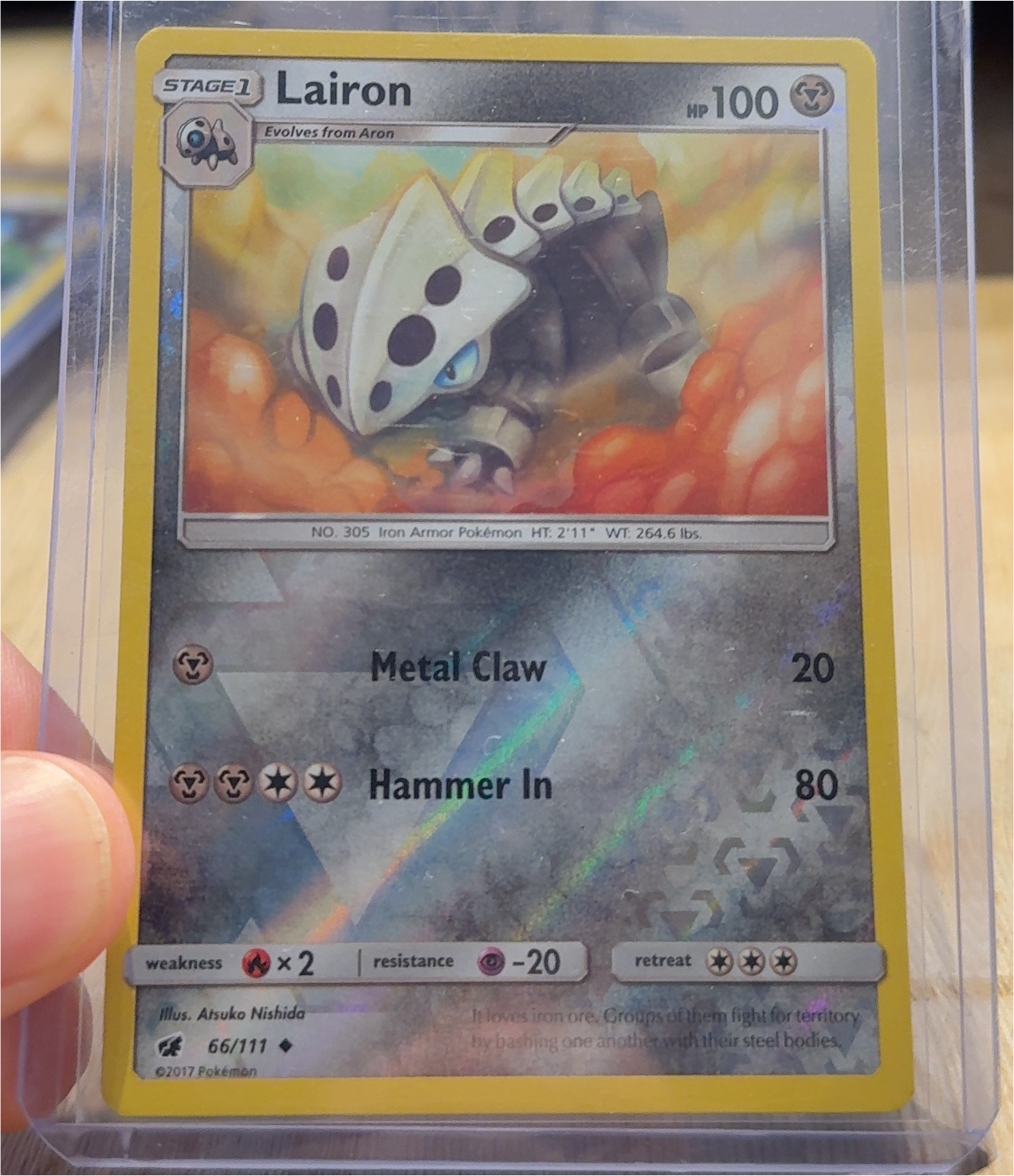 2017 Pokémon #66 Lairon — front