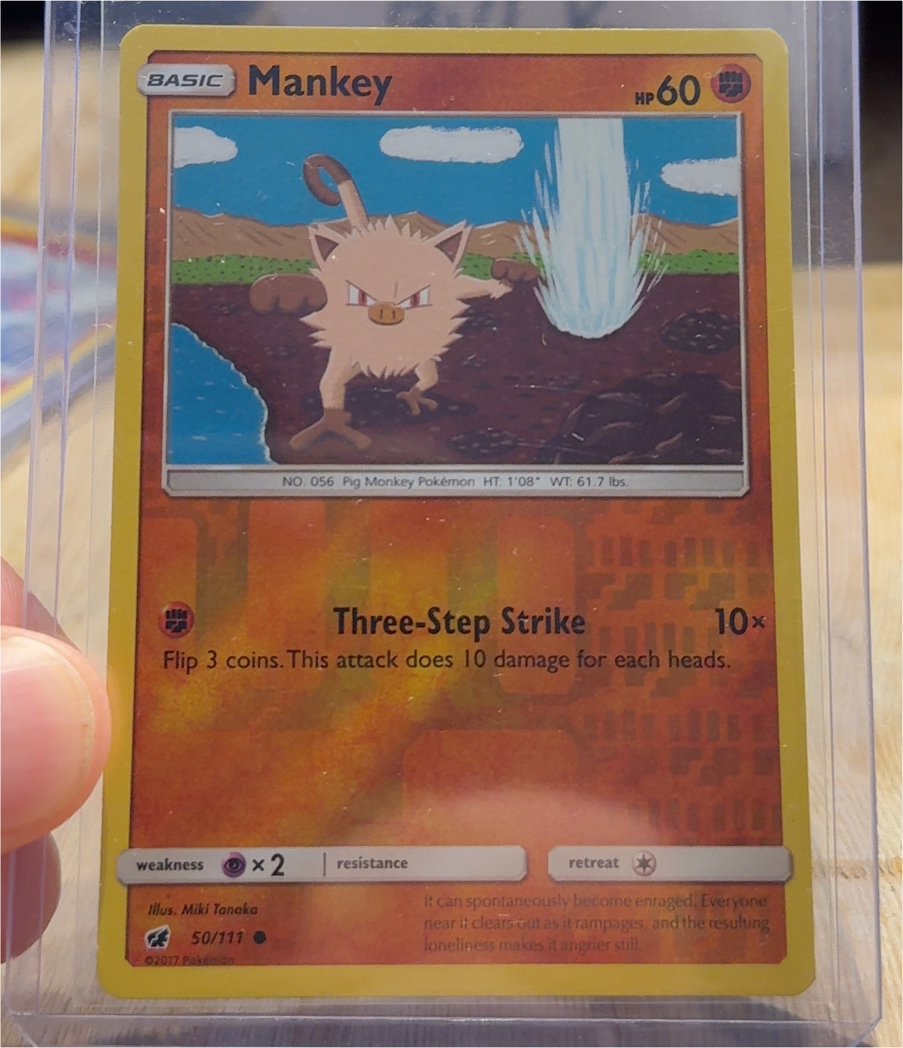 2007 Pokémon #50 Mankey — front