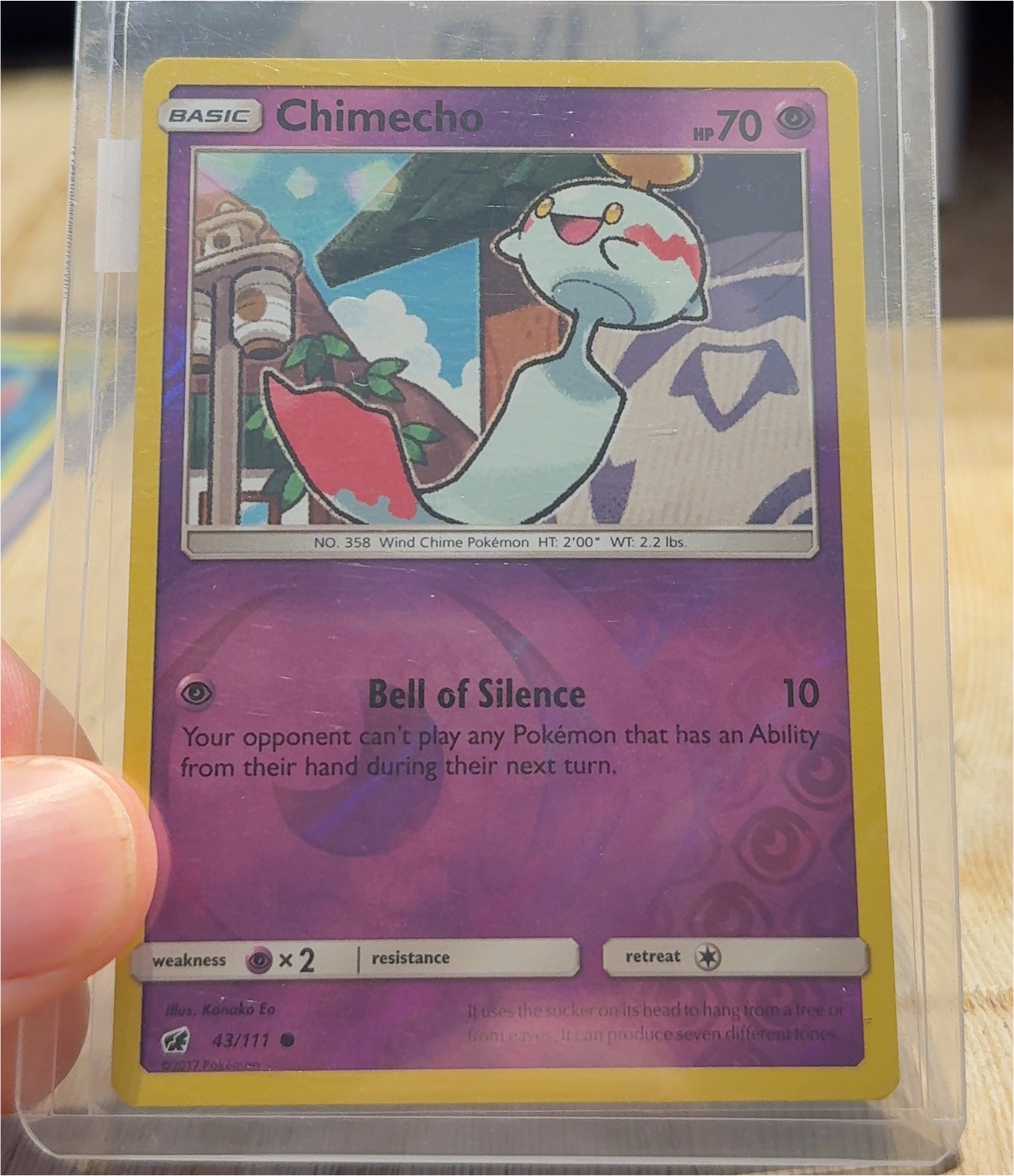2017 Pokémon #43 Chimecho — front
