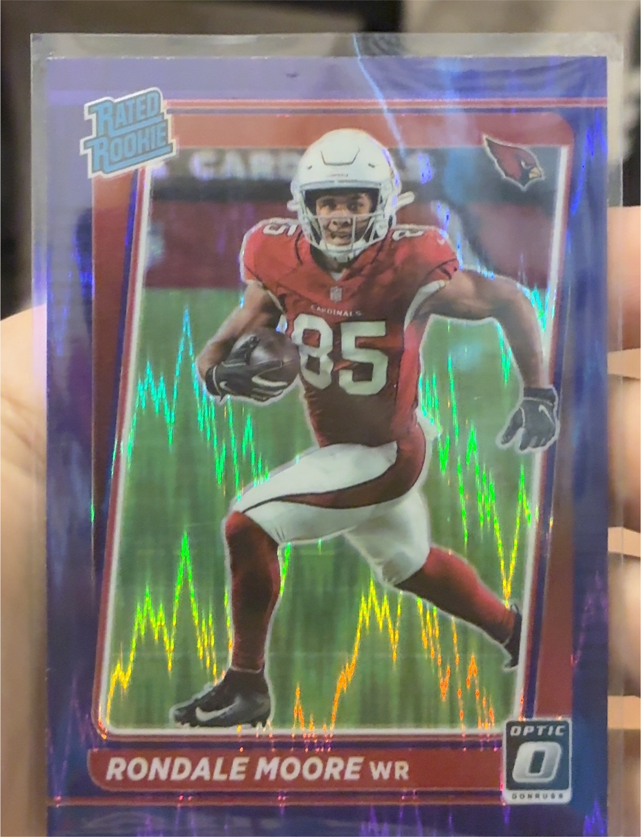 2021 Donruss Optic Green Velocity Rated Rookie #207 Rondale Moore — front