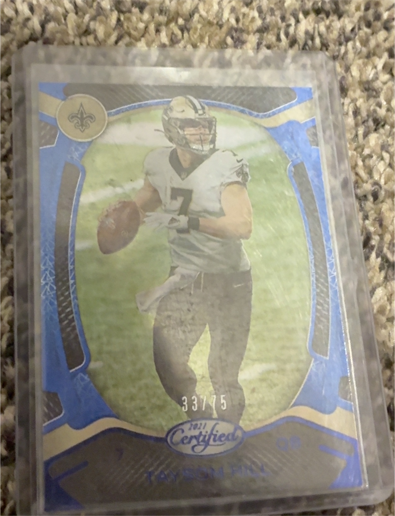 2021 Panini Certified Taysom Hill Certified Signatures Autograph — front