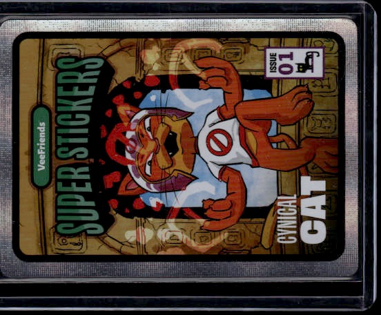 2006 VertFriends Super Stickers Cynical Cat — front