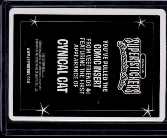 2006 VertFriends Super Stickers Cynical Cat — back
