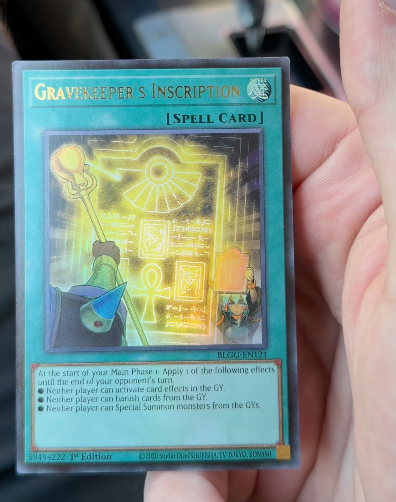 2023 Yu-Gi-Oh! BLGG-EN121 Gravekeeper's Inscription — front