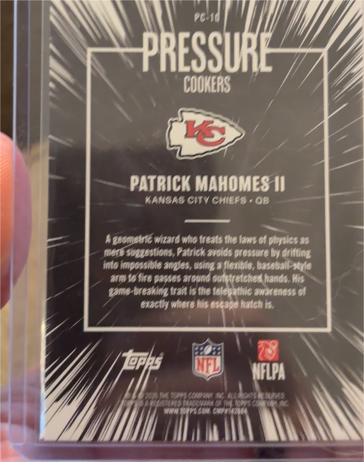 2021 Topps Pressure Cookers PC-10 Patrick Mahomes II — front