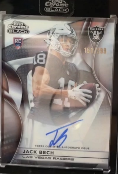 2025 Topps Chrome Black Jack Bech Rookie Autograph — front