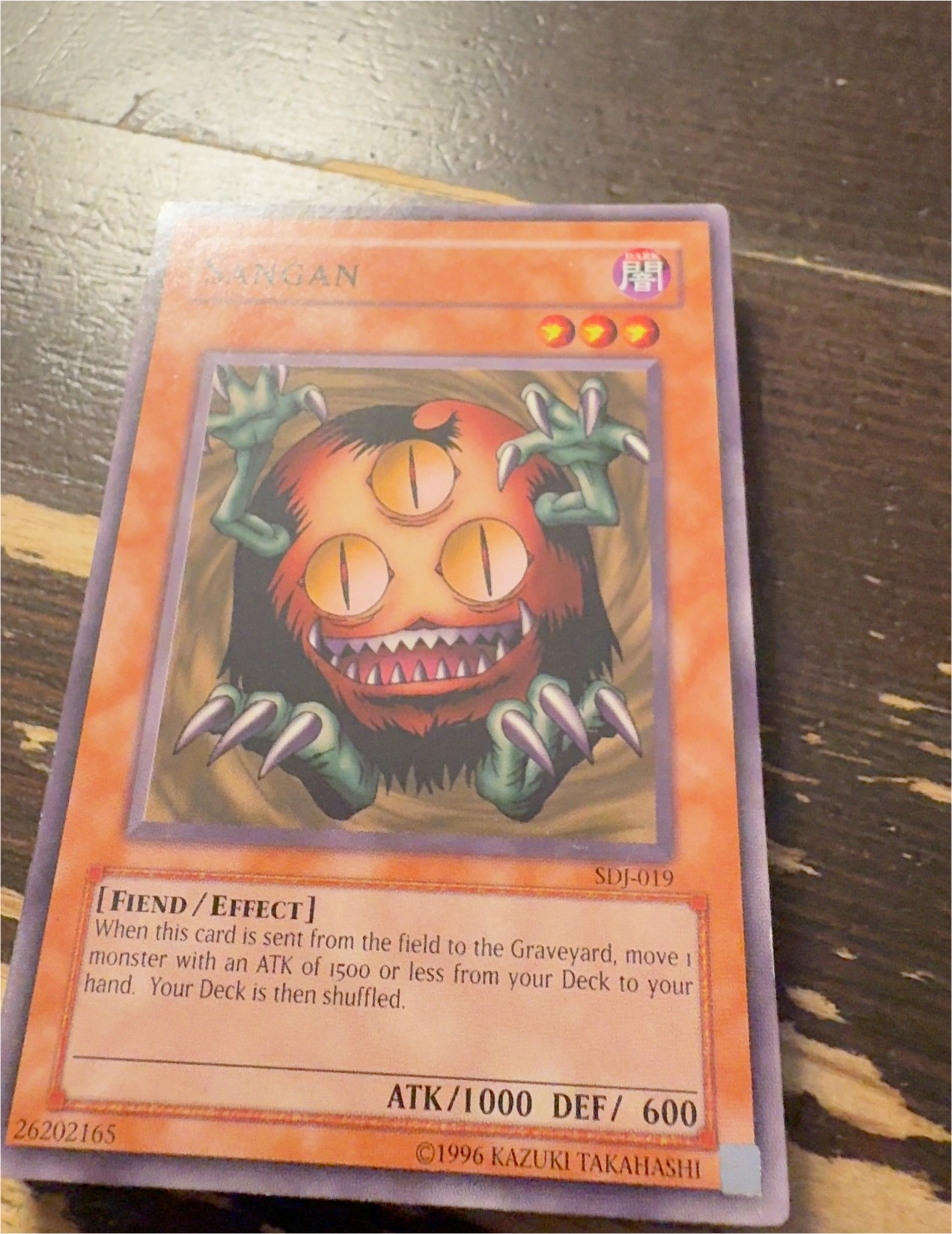 2003 Yu-Gi-Oh! #SDJ-019 Sangan — front