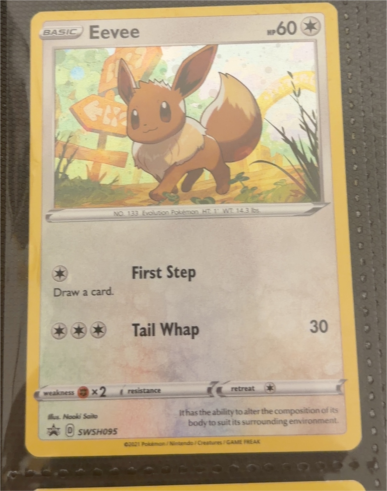 2021 Pokémon Sword & Shield Promo #SWSH095 Eevee — front