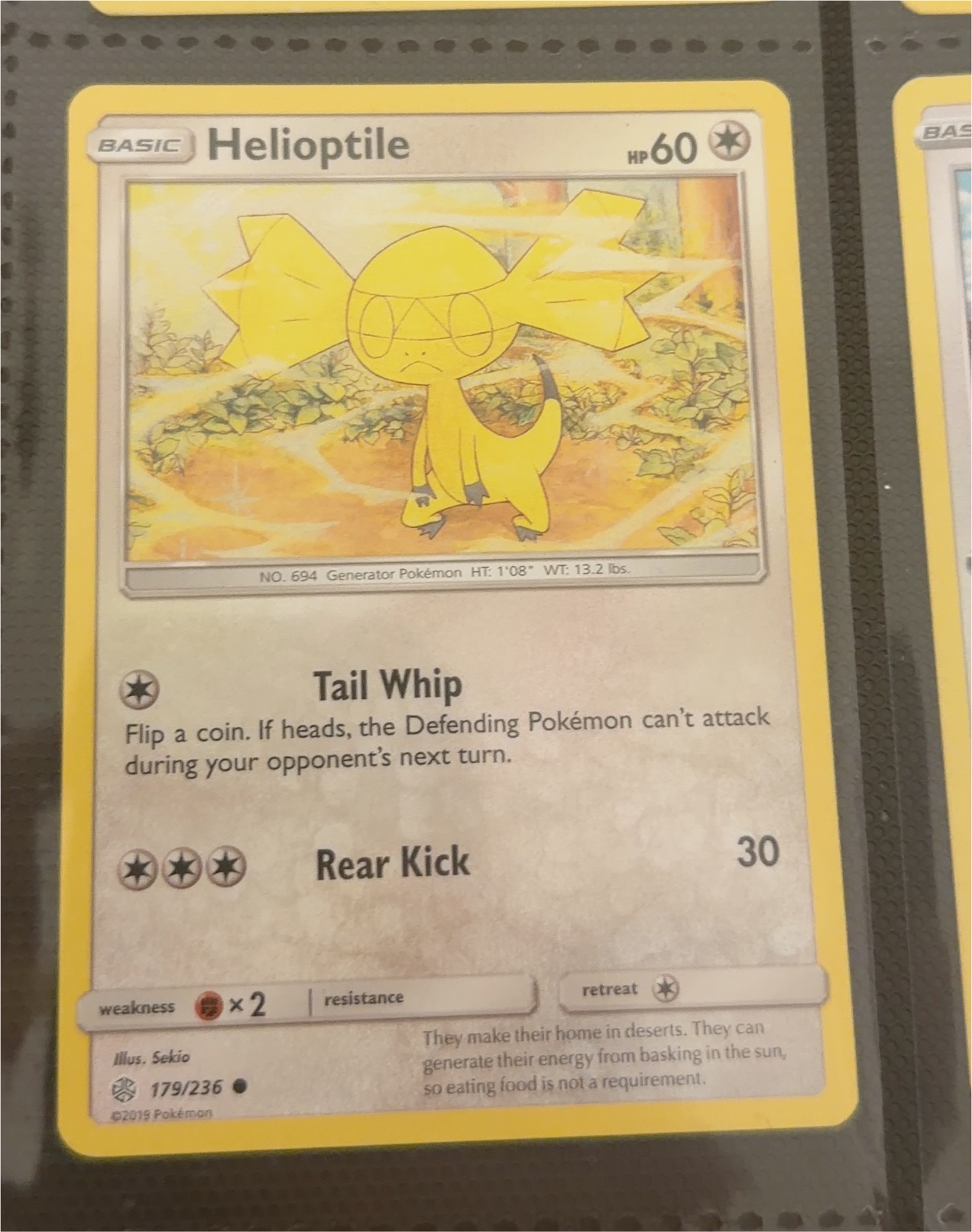 2019 Pokémon #179 Helioptile — front