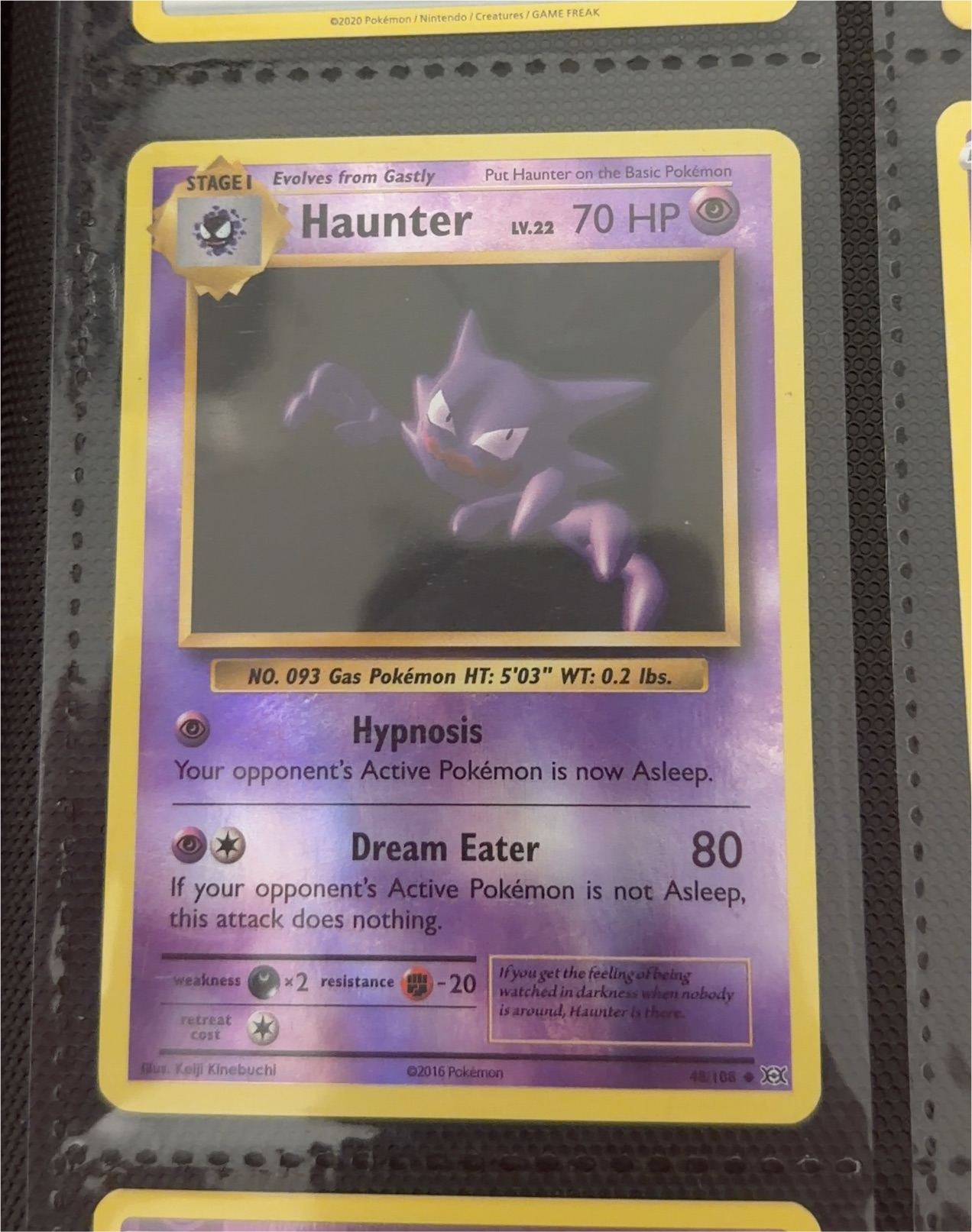 2016 Pokémon Evolutions #48 Haunter — front