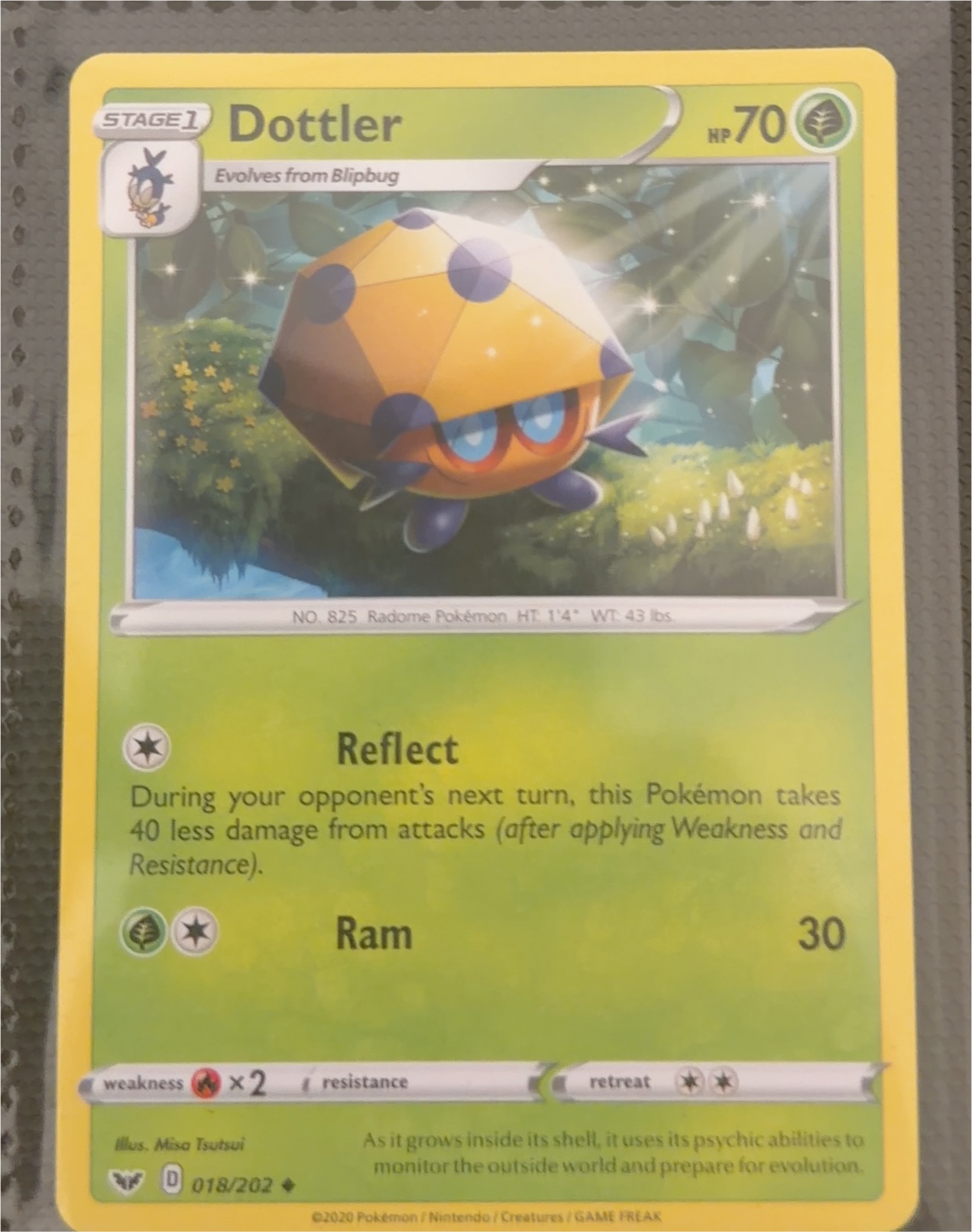 2020 Pokémon Sword & Shield #018 Dottler — front