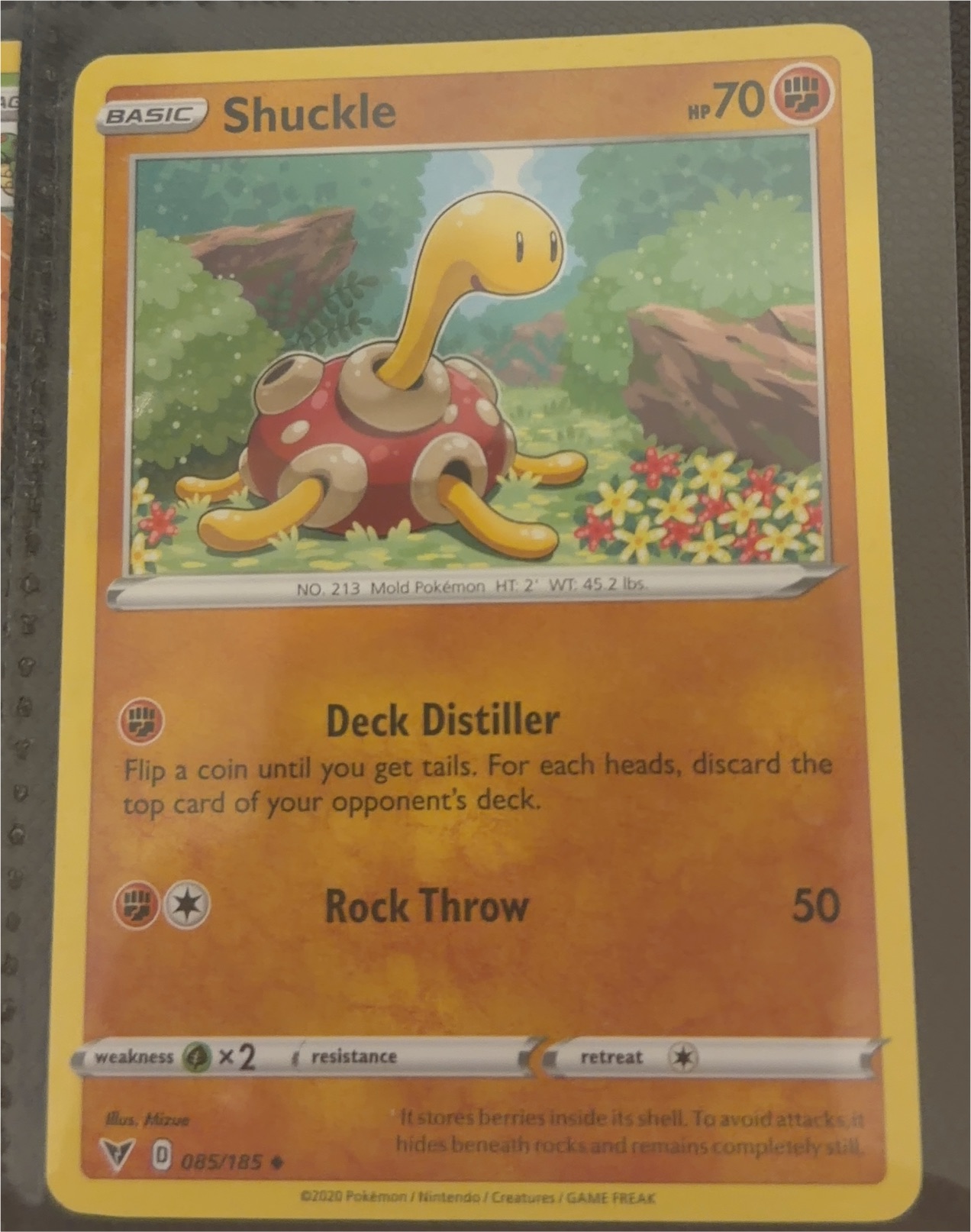 2020 Pokémon Vivid Voltage #085 Shuckle — front