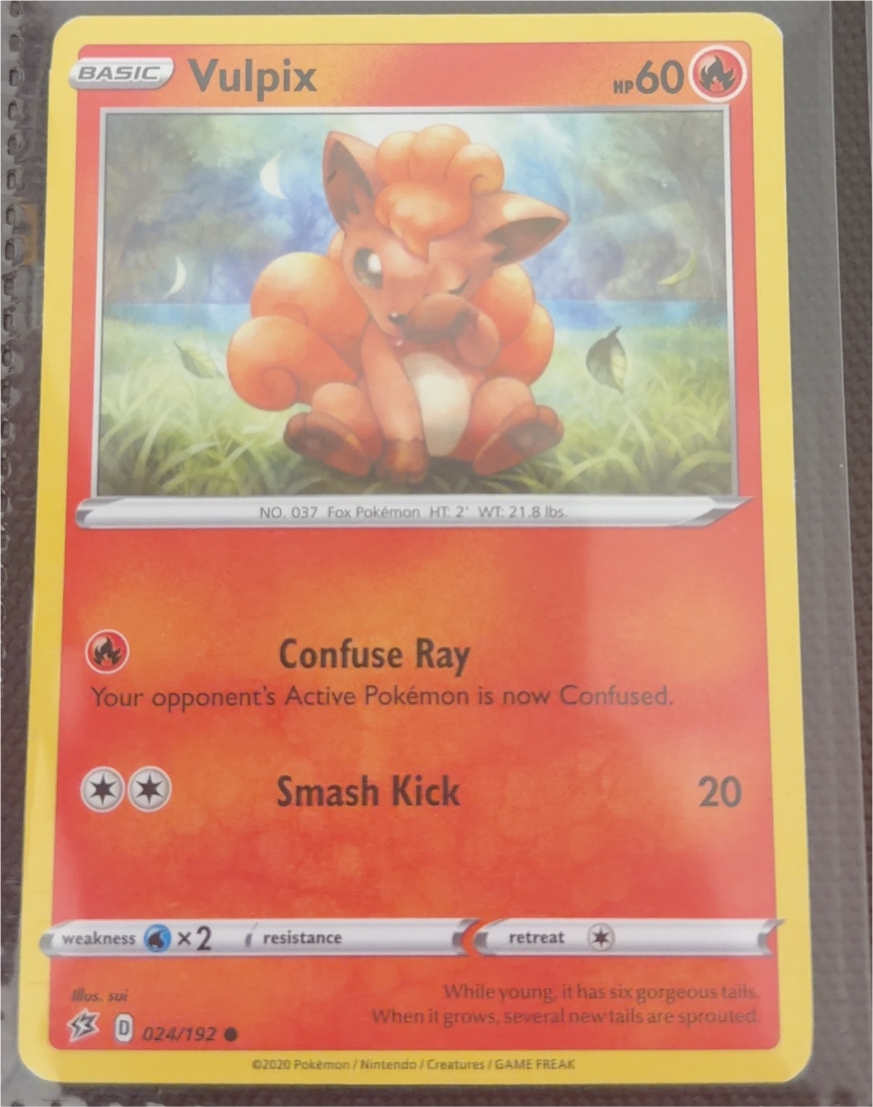 2020 Pokémon Rebel Clash #024 Vulpix — front